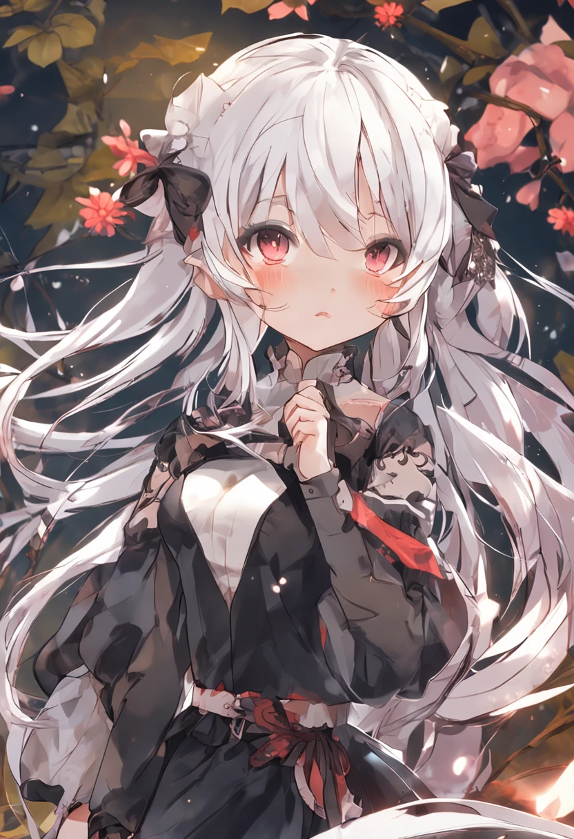 A little loli with white hair