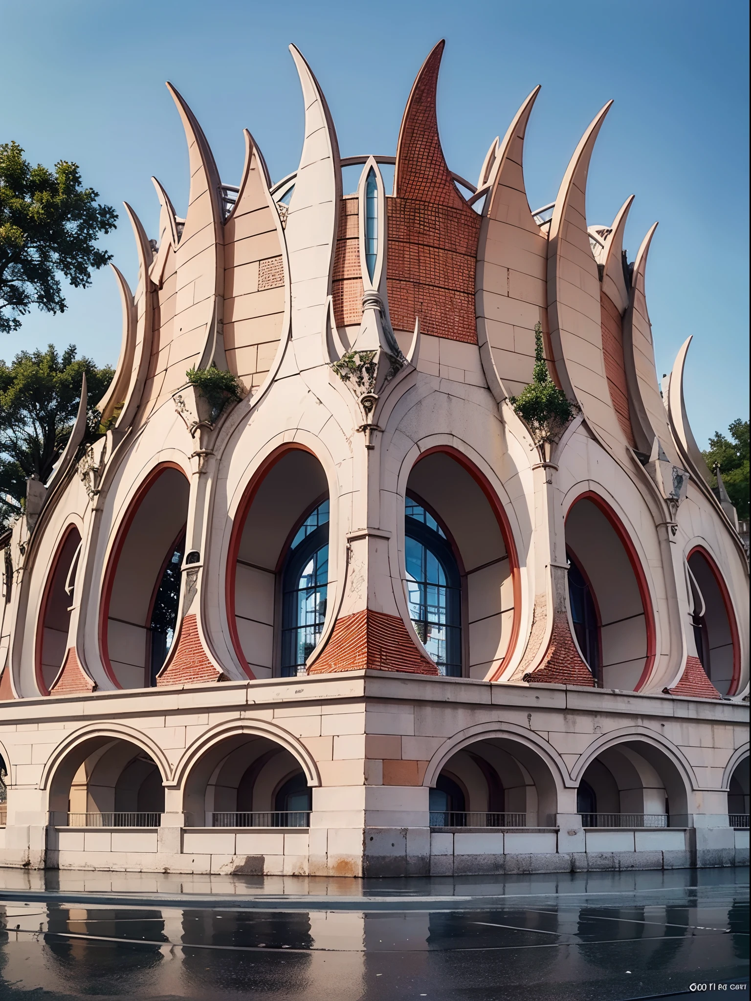 modern bandstand by Antoni Gaudí, cinematic, intricate details, photorealism, 4k --auto --s2