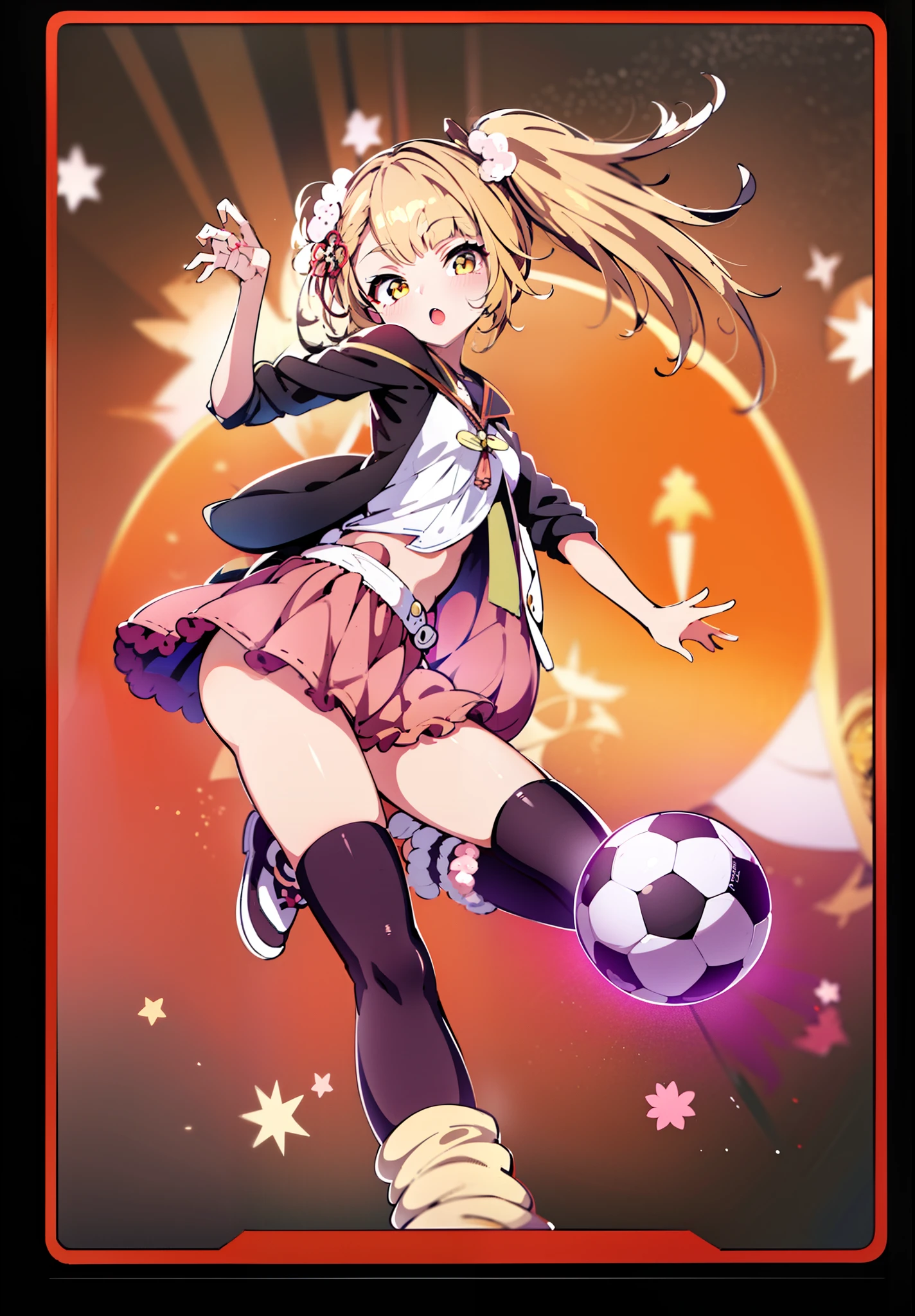 ****** anime chutando uma bola de futebol com um fundo de estrela, splash arte anime ****, anime moe artstyle, estilo anime ecchi, Matou Kitagawa Fanart, ****, anime melhor garota, arte oficial, ****** do anime chamada Lucy, arte anime de alta qualidade, tou, estilo anime", nanogirlv 2, **** no vestido, ****sh