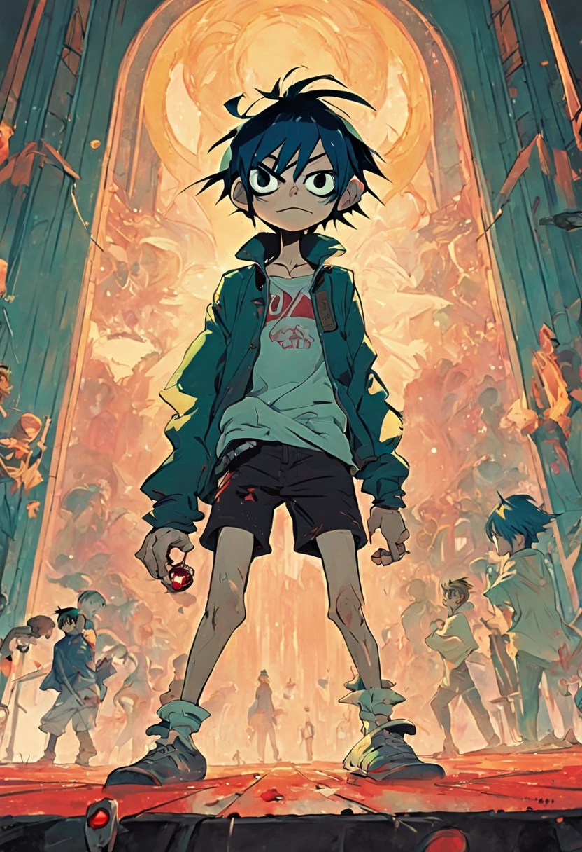 2 d gorillaz, gorillaz art, by Jamie Hewlett