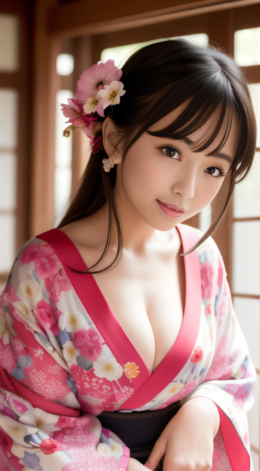 hightquality、masterpiece、ultra res、a beauty girl、Beautiful girl face、cute girl face、kimono、wearing kimonos、full bodyesbian、Famous actresses of Japan、very beautiful face、A sexy