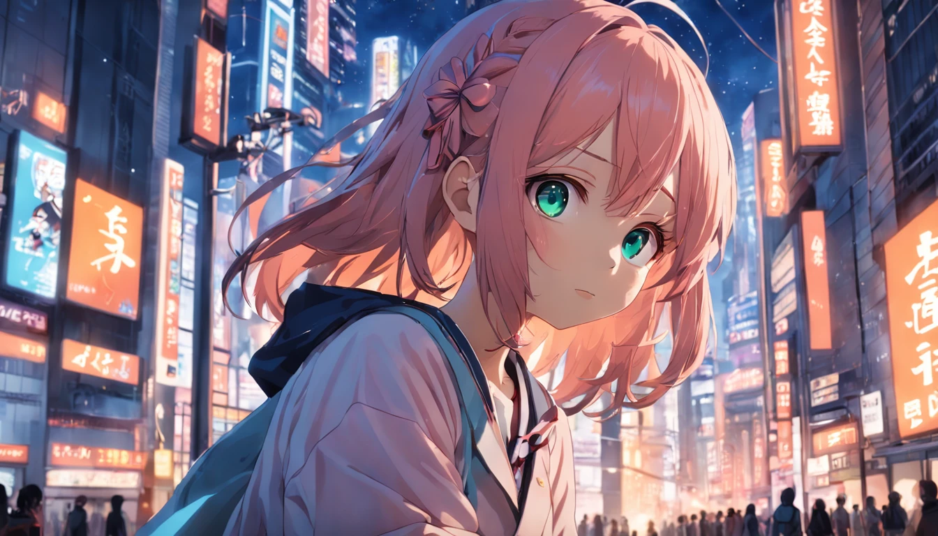 Anime programmer girl sharing her code with an online community, collaboration, knowledge-sharing, community, education, support, ultrabook, telephoto lens, morning, 85mm focal distance, candid photograph, by Aiko Yamamoto