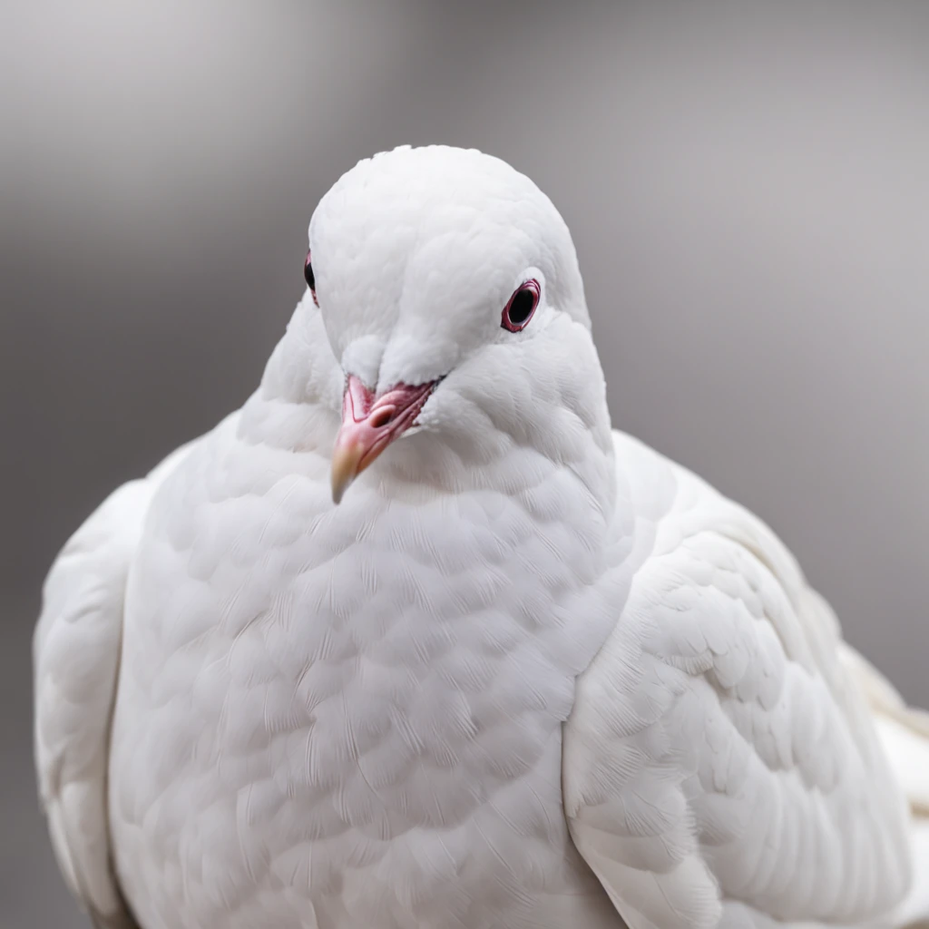 White dove with black background