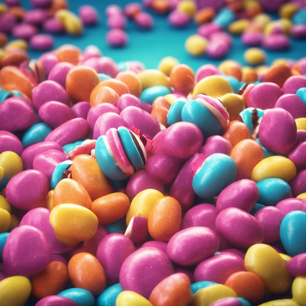 melhor qualidade, master part, ultrahigh-resolution, (fotografia realista:1.4), scene from a horror movie based on the mobile game Candy Crush, monstros feitos de doce, cena horripilante, dentes e olhos assustadores, pessoas sendo devoradas por doces, atmosfera obscura e assustadora -no colorfull, happy, smile