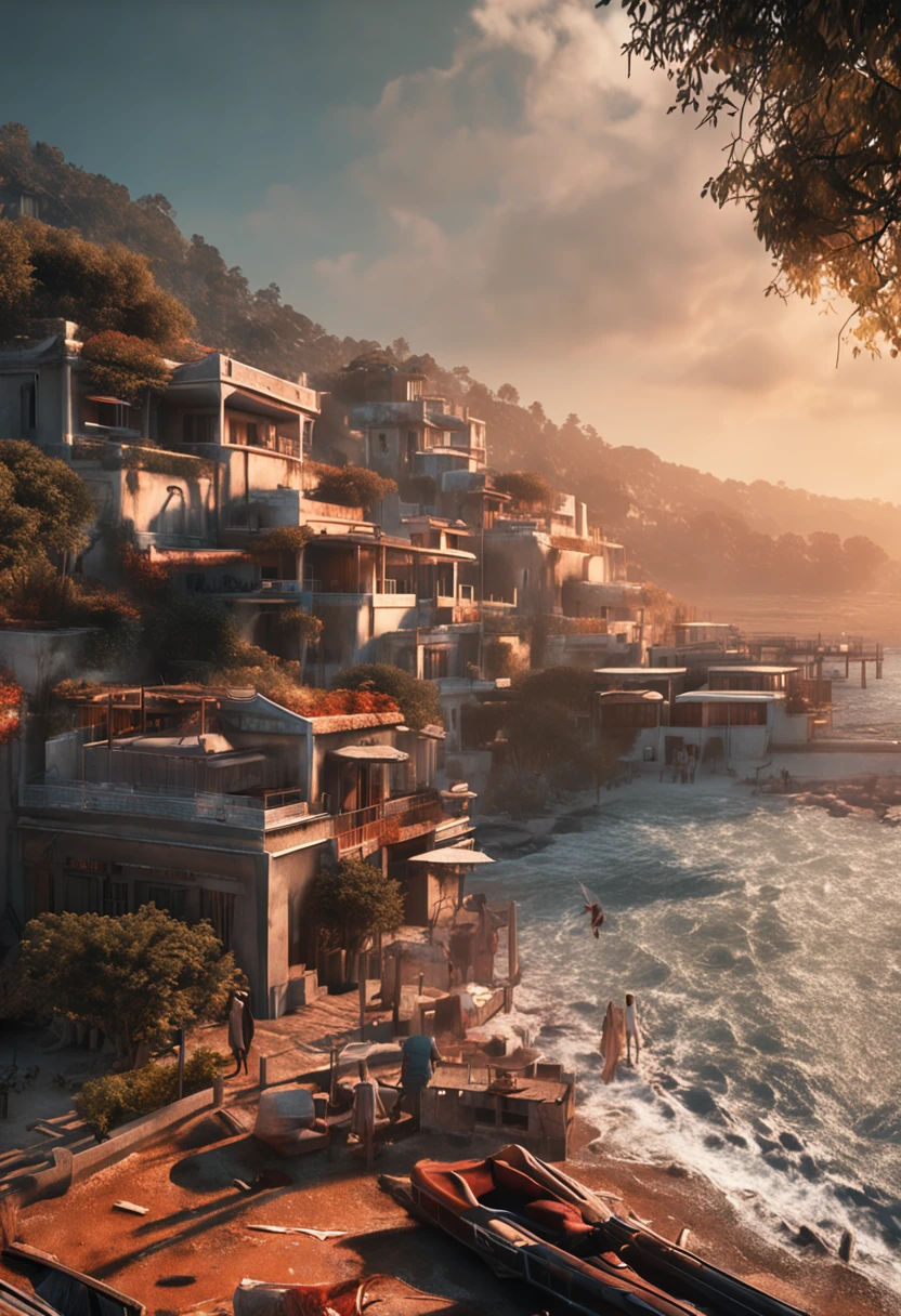 The heat dissipated，The hot summer is about to pass，ultra-realistic image，Real-world scenarios，8K分辨率，Detailed and minimalist environment，The is very detailed，top-quality，artsy photography，Realistic concept，Cinematic texture
