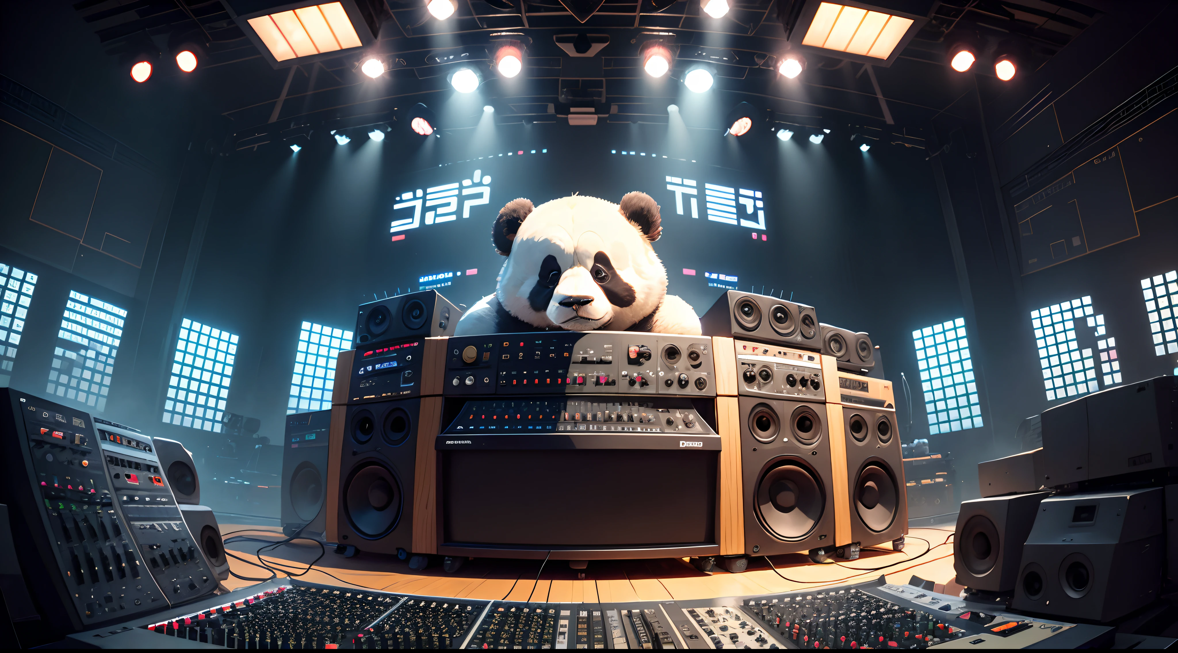 Big stereo,Syntherism,Mixing Console,pandas,Plaza --auto