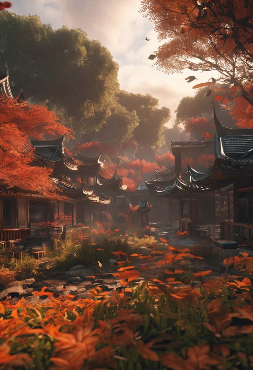 The heat dissipated,Hot summer turns to autumn,ultra-realistic image,Real-world scenarios,8K分辨率,Detailed and minimalist environment,The is very detailed,top-quality,artsy photography,Realistic concept,Cinematic texture