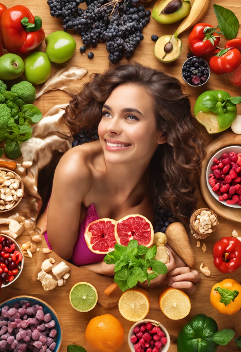 HEALTHY FOODS, foto tirada de frente, foto realista