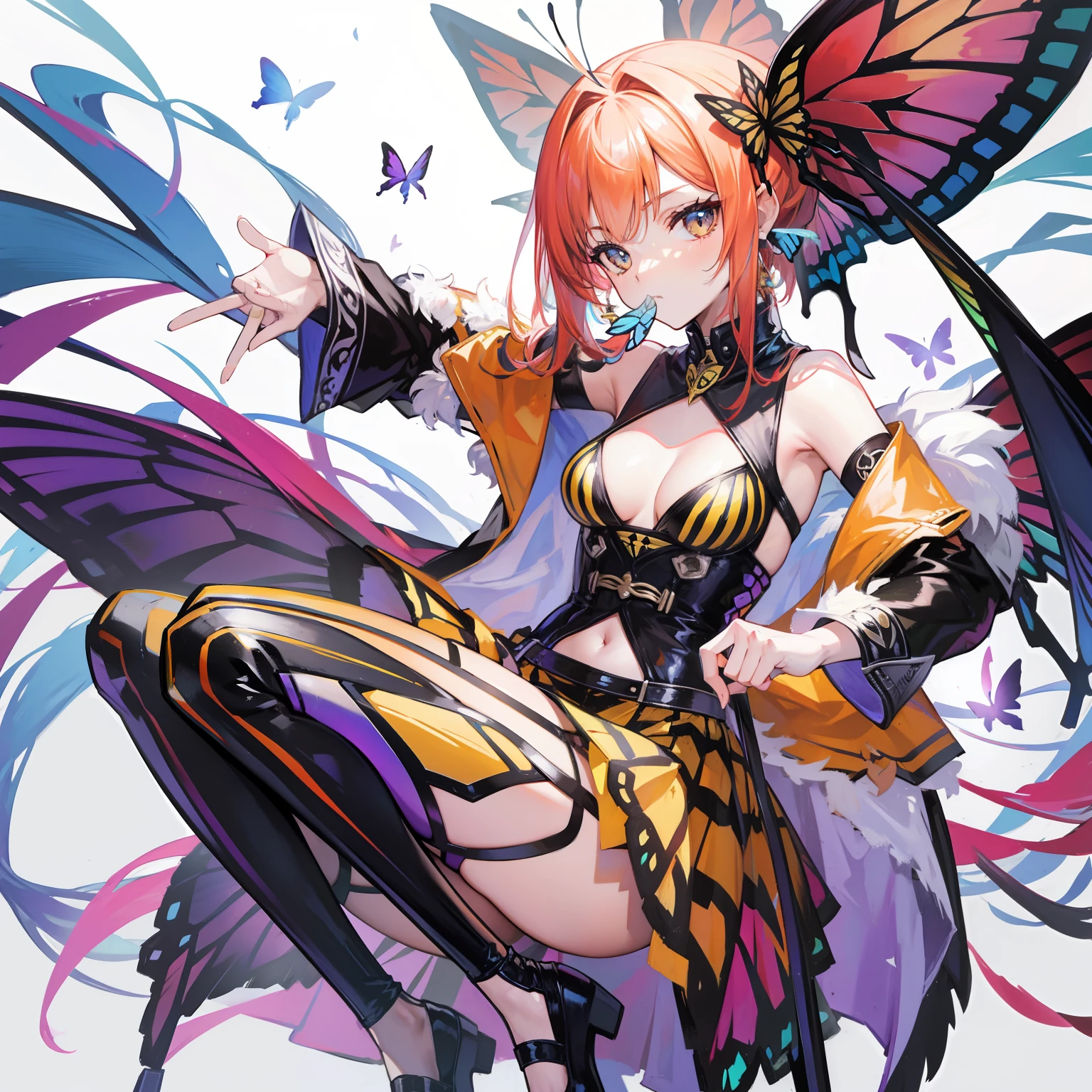 Butterfly-winged tiger-striped iron eater
