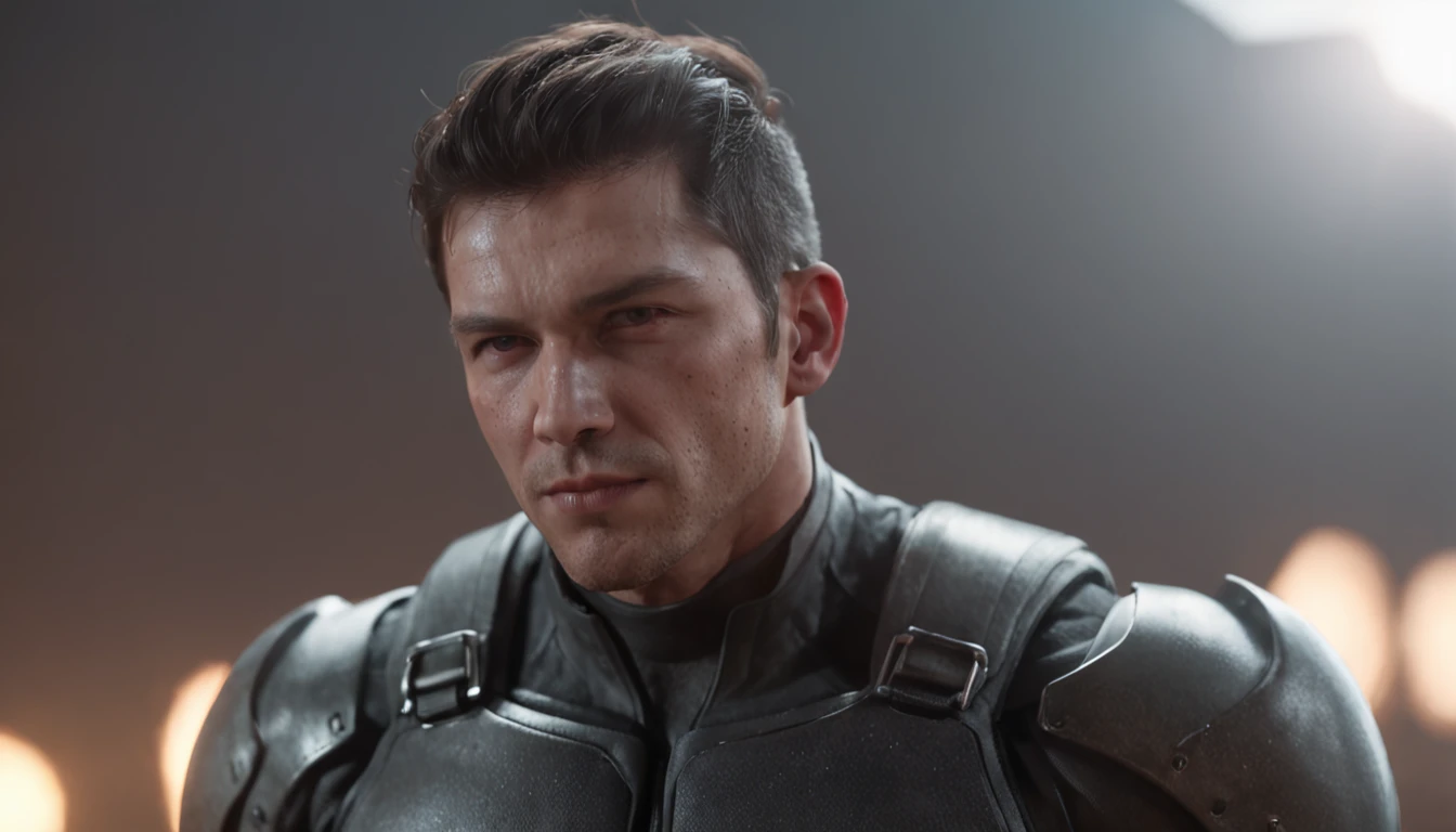 Professional 3D rendering:1.3) of (Realistic:1.3) The most beautiful art in the world，There are soft and shiny male heroes., ((Epic Sci-Fi Hero Muscle Coarse Man Wet Long-Haired Hero In Dynamic Posture, Great place., Towering environment, civil war)), Full body 8k unity display, Action Shooter, skin pores, The light is very dark., Heavy Shading, Detailed, detailed face, (vibrant, photo-realistic, Realistic, breathtaking, dark, crisp focus, 10), (Old leather clothes damaged by weathering.:1.4), ((((Wear a black code shirt.))), (intricate:1.4), (high-detail:1.4), digital painting, Octane display, art station, Concept Art, smooth, crisp focus, illustration, Nose Art, (loish:0.23), Wlop Ilya Kuvshinov, and Greg Rutkowski and Alphonse Mucha Gracias., (Global Illumination, studio light, volumetric light), heavy rain, Particles float, Jedi, Lightsaber, ((Dark and ancient city background:1.3)),CGSesociety