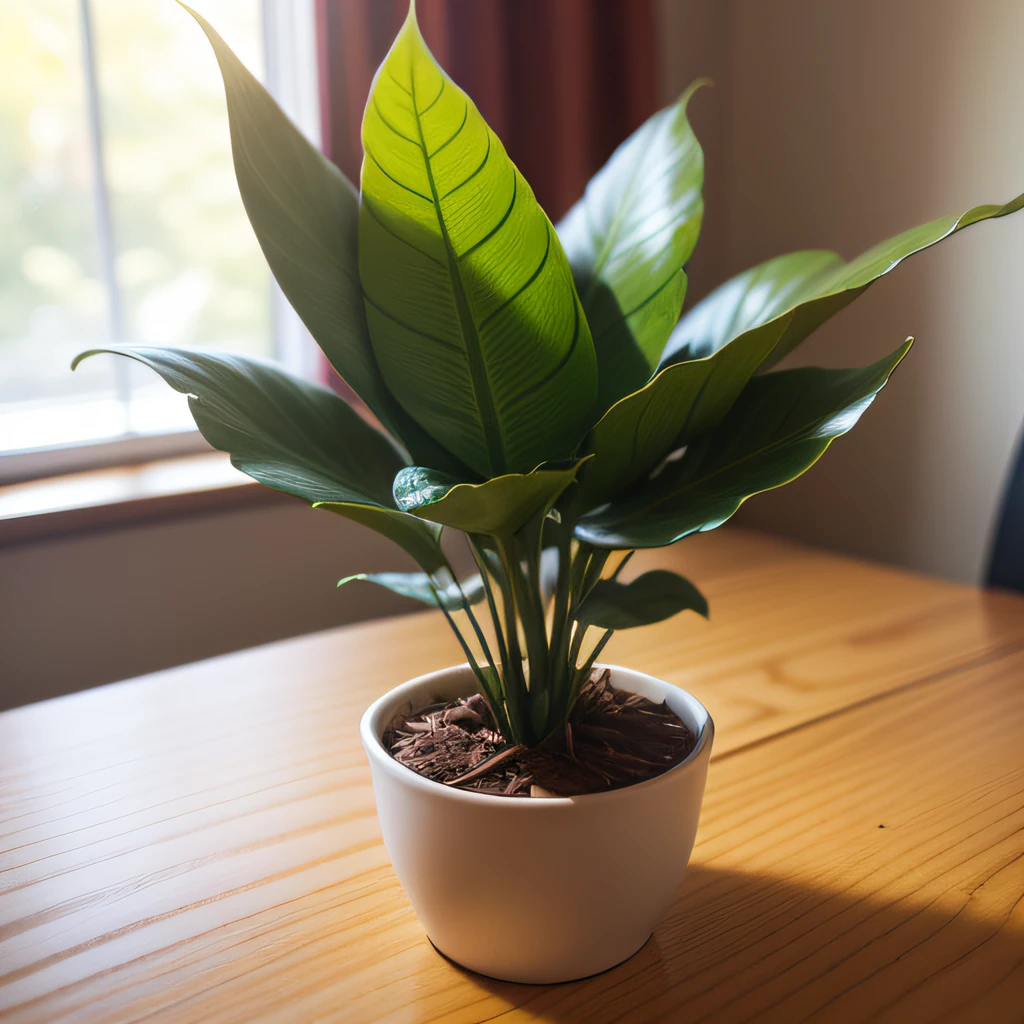 fronds、Placed on the desk