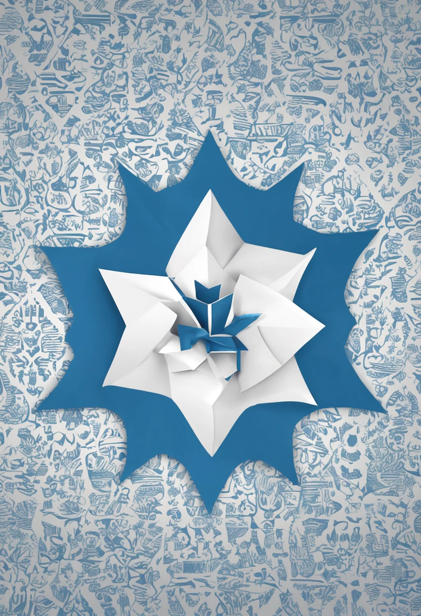 um floco de neve azul com um fundo branco, logo minimalista para uma empresa
