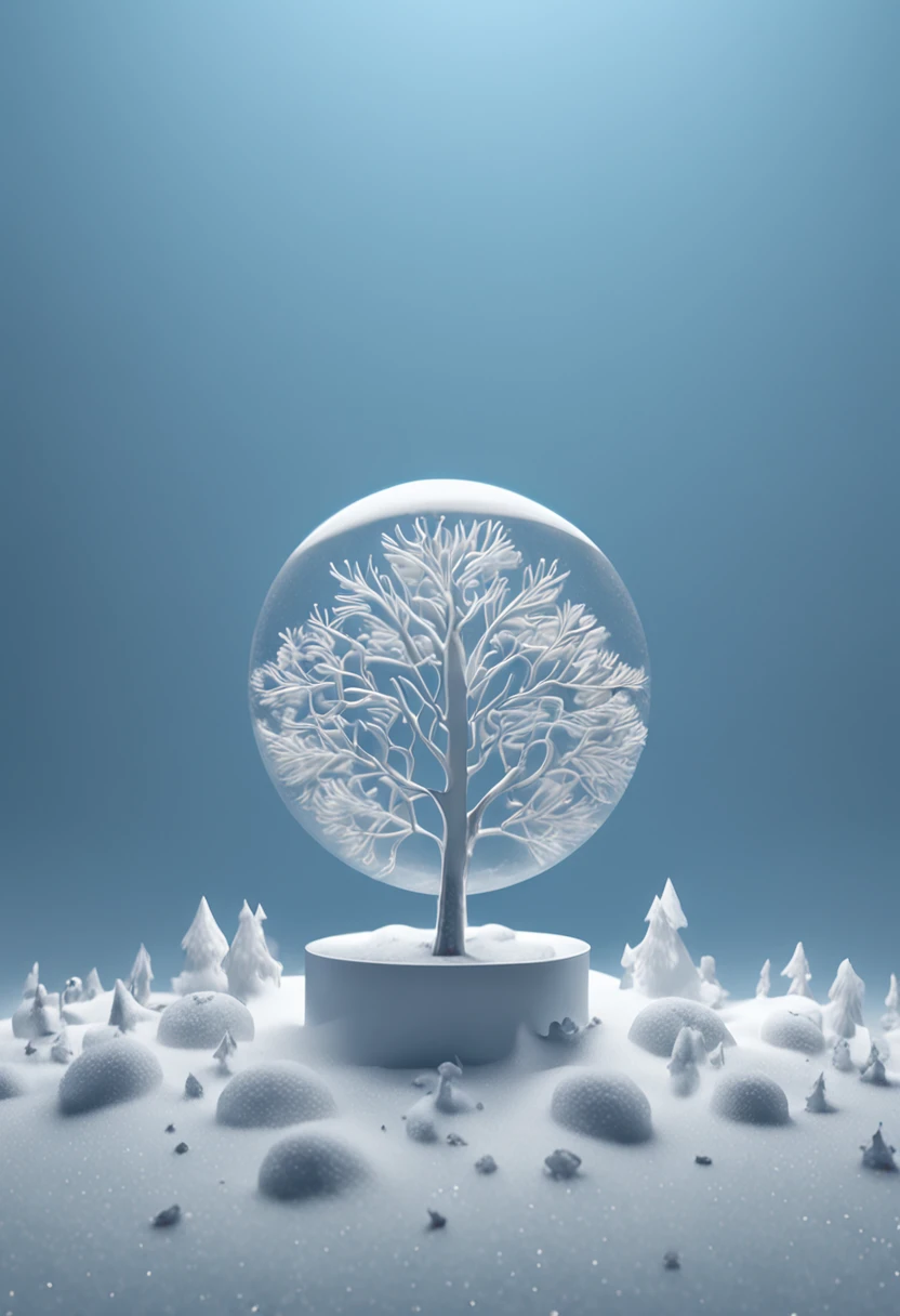 um floco de neve azul com um fundo branco, logo minimalista para uma empresa