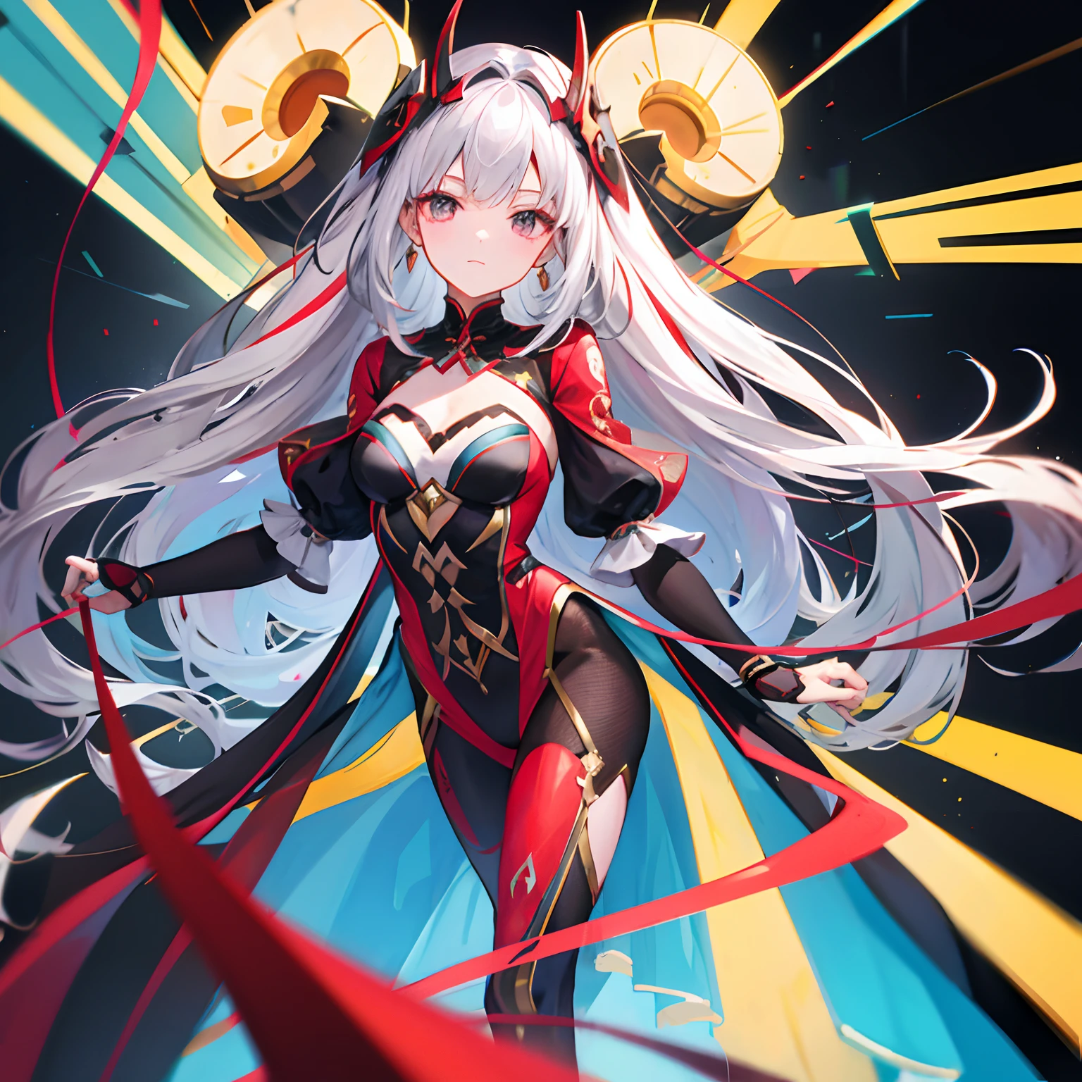 Long hair bangs do not cover the forehead,Black and red competitive puppeteers are prohibited,