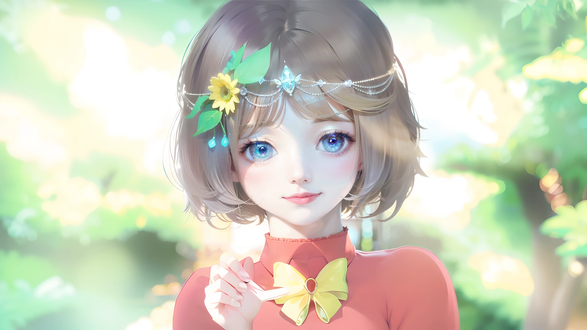 (RAW photo: 1.2), top quality, beautiful detailed girl, underwear, smile, short hair, blue underwear, highly detailed eyes and face, beautiful detailed eyes, huge file size, high resolution, 8k wallpaper, fine details, very detailed ticker uniform 8k wallpaper, light on face, movie lighting, 18 year old girl, sexy pose, (photorealism: 1.4), illustration, Super Detail