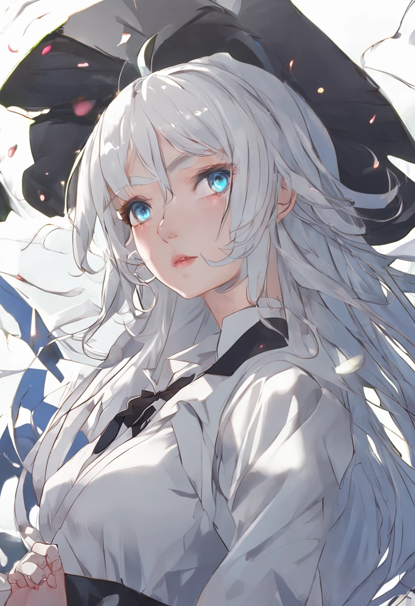original character,anime girl,volumetric,white long hair,blue eyes,4k,masterpiece,big ass