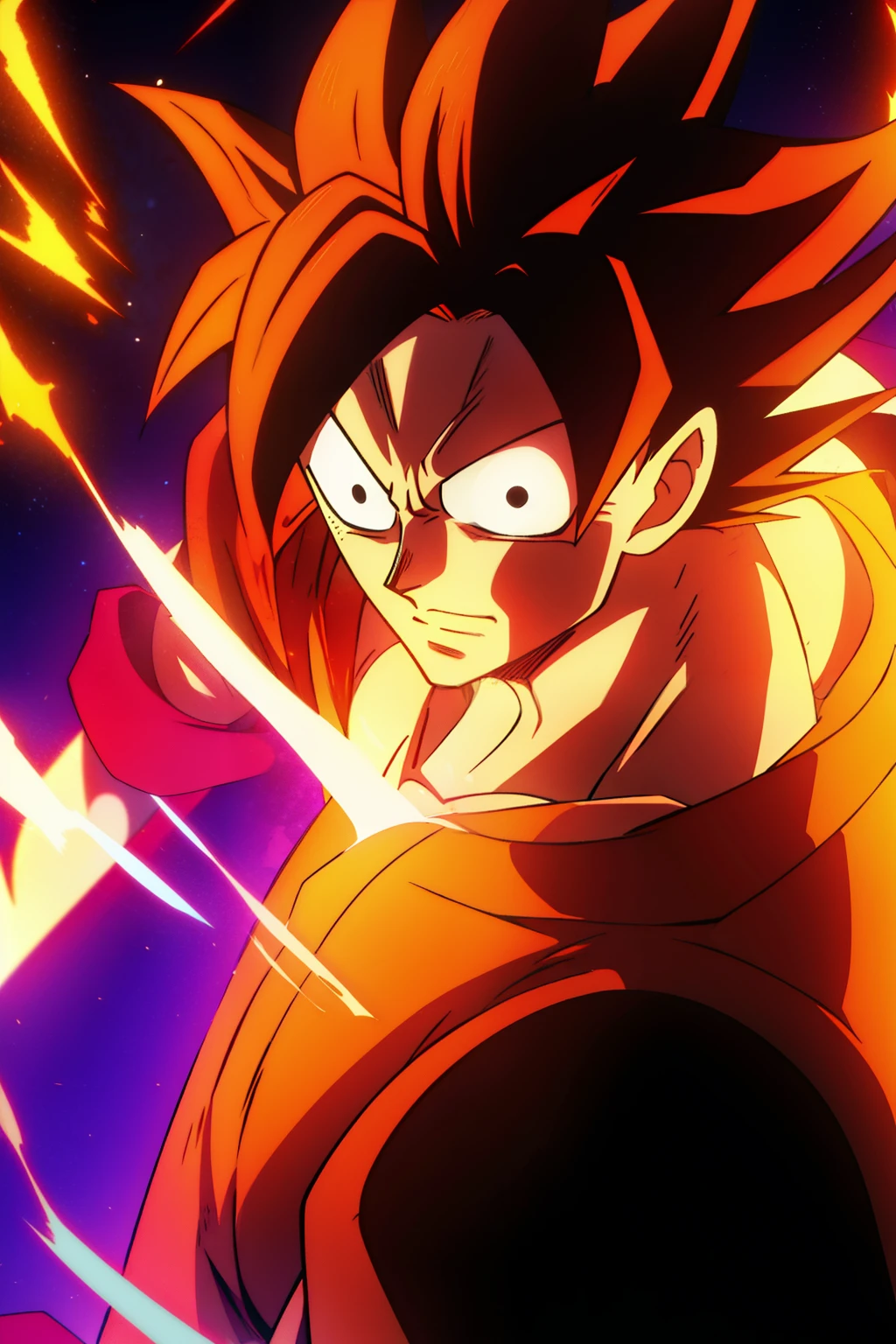 Goku de DBZ, SSj2, Sparks, lightening, DBZ namek background, wano artstyle, one piece aesthetic