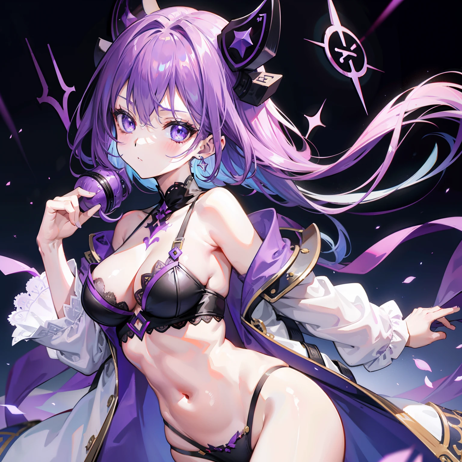 A puppet girl with purple runes engraved on her body