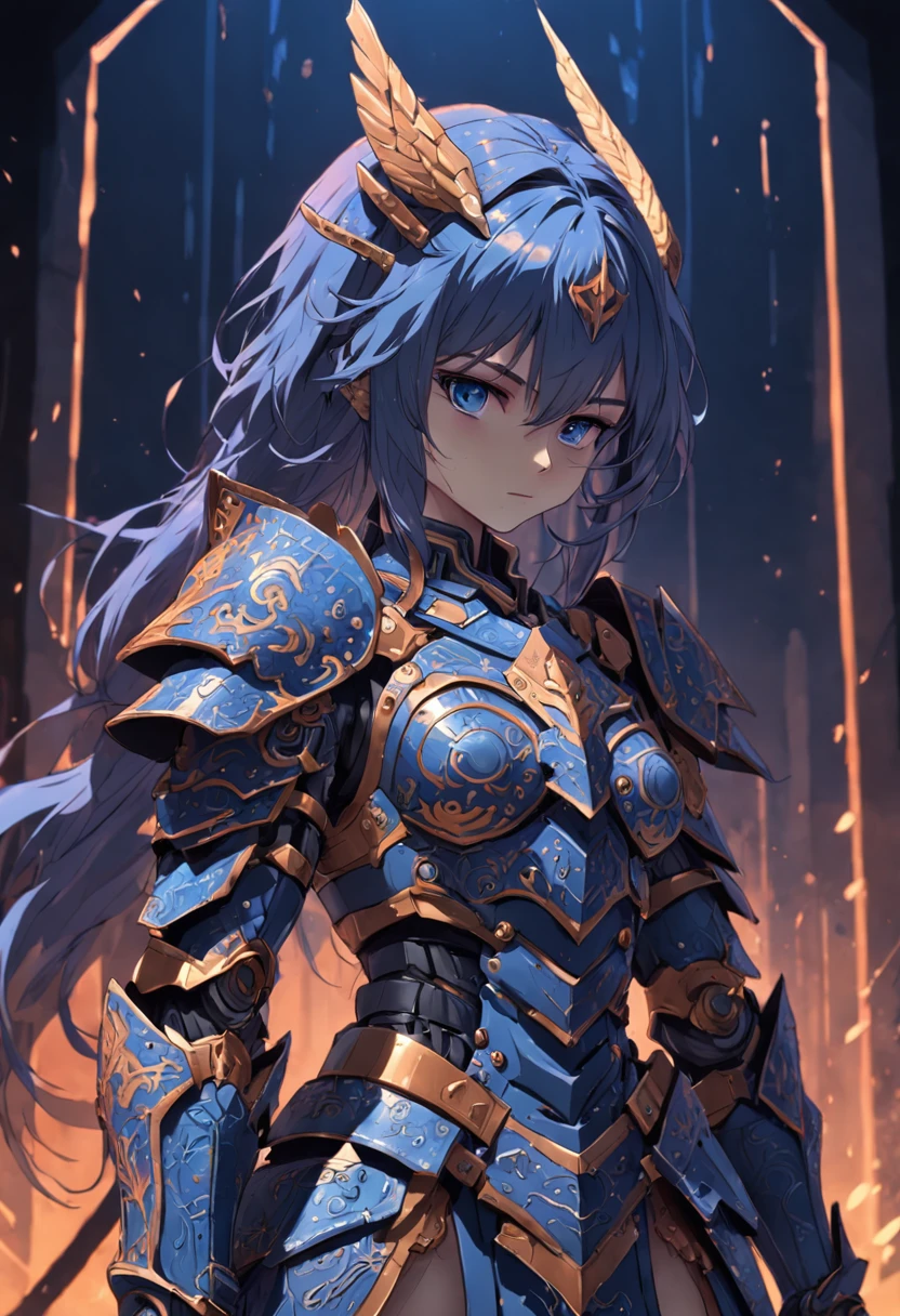 fantasy warrior, ASCII art design armor, intricate design, photorealistic, 8k ultra graphics