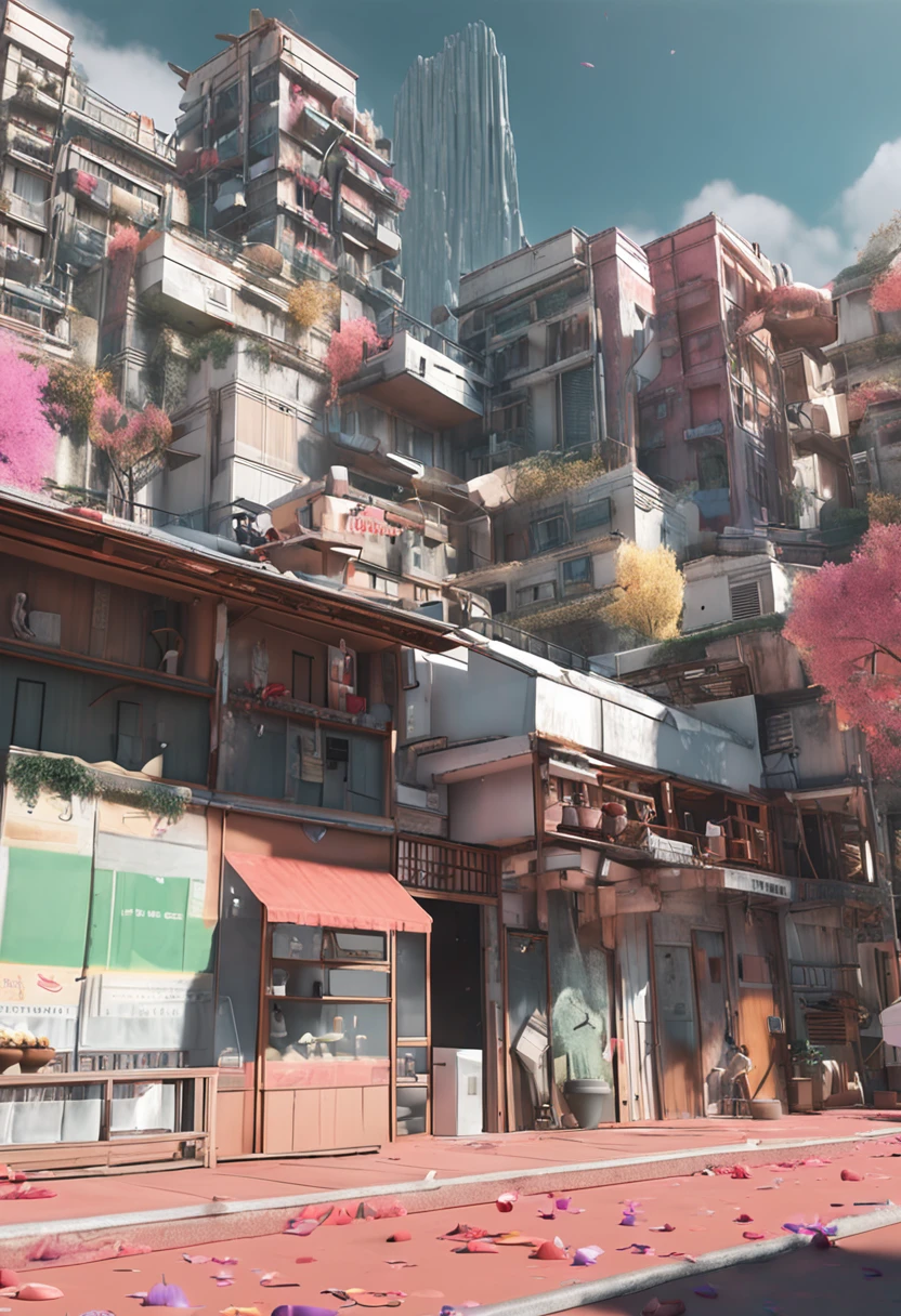 A close up of a city with a lot of tall buildings - SeaArt AI