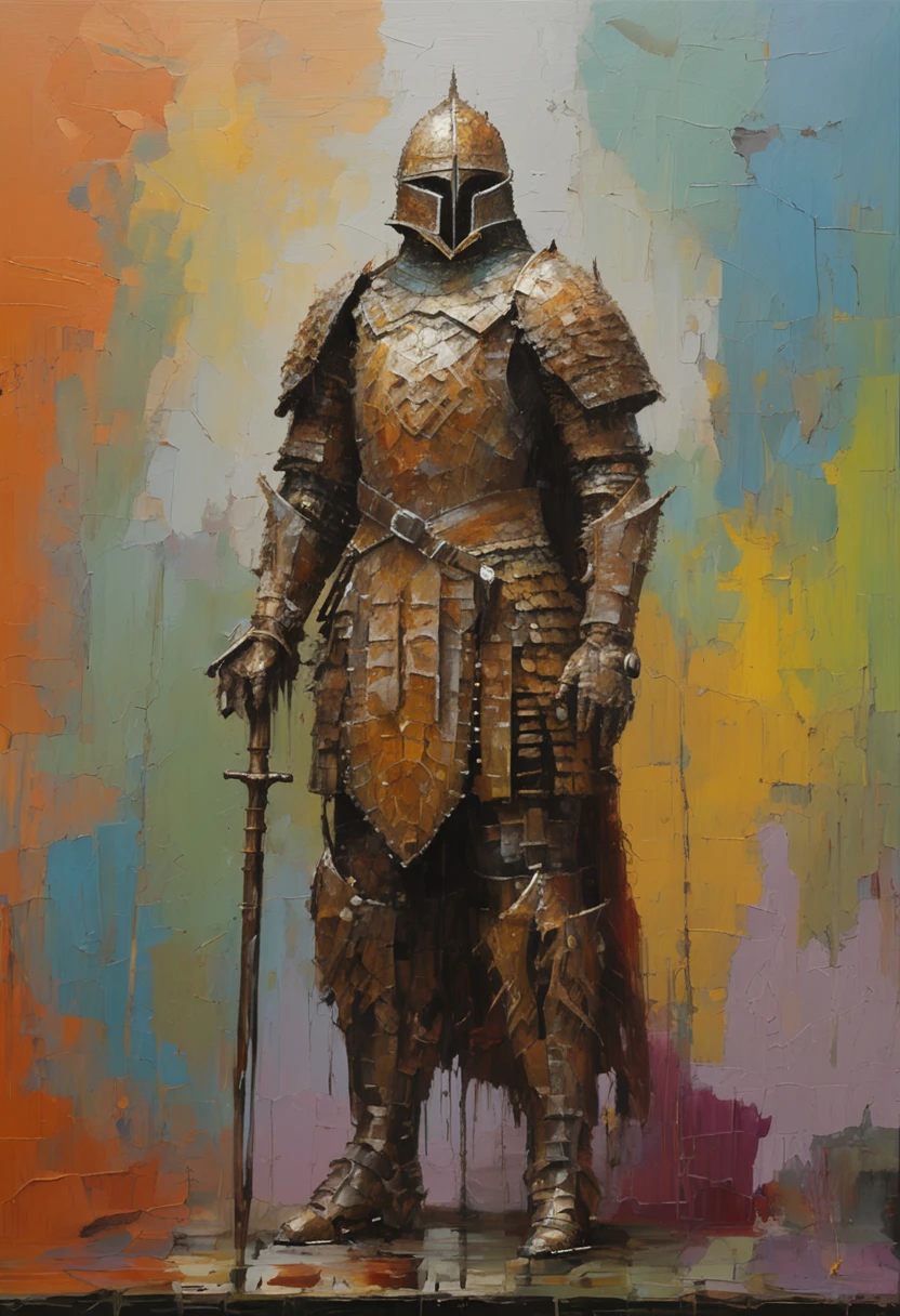 fantasy warrior, ASCII art design armor, intricate design, photorealistic, 8k ultra graphics