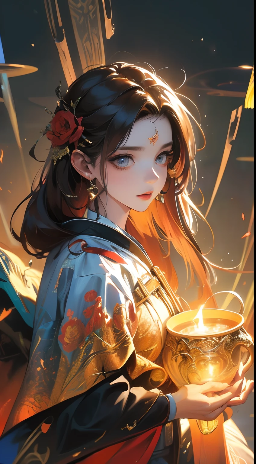 (masterpiece, top quality, best quality, official art, beautiful and aesthetic:1.2), (1girl), extreme detailed,(fractal art:1.3),colorful,highest detailed