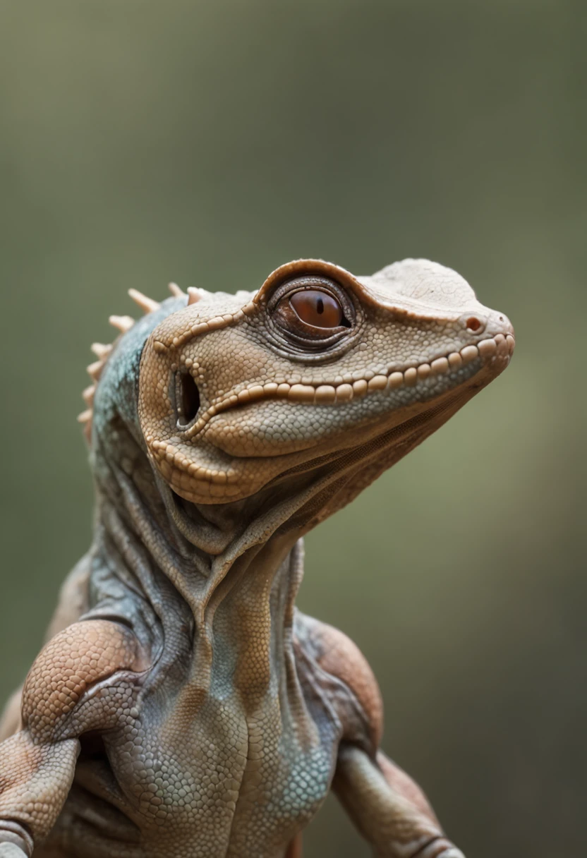A beautiful portrait of an alien lizard, soft lighting, Hora de Ouro, Bokeh
