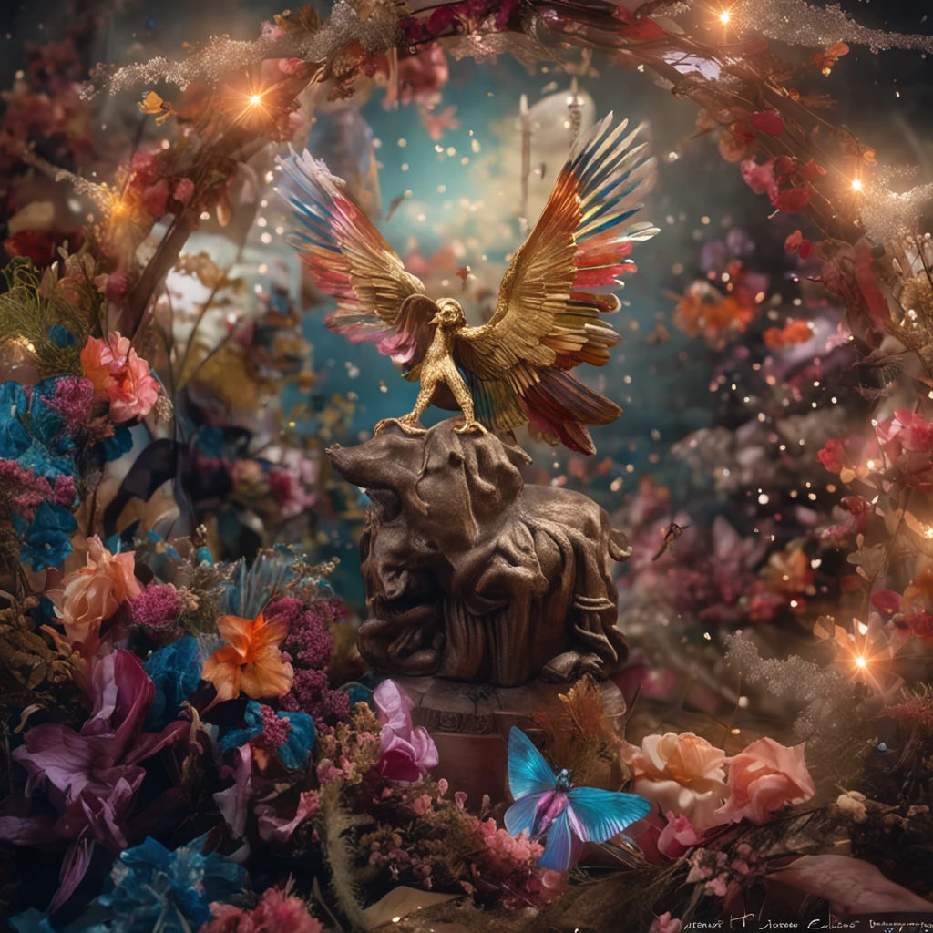 Best quality, Masterpiece, 超高分辨率, (photograph realistic:1.4), surrealism, Dream-like,fusionart, Holy，cavalier，angelicales