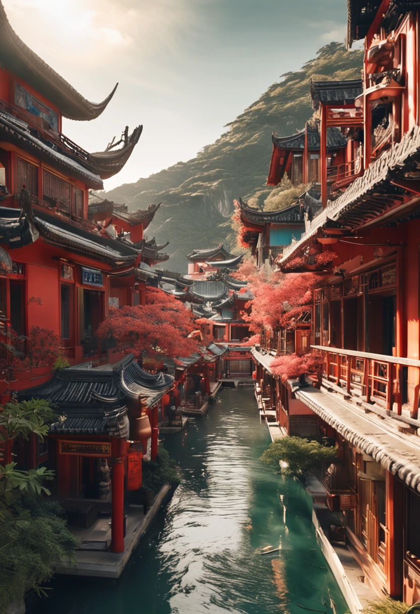 Heat and solar terms，Summer gets cooler，ultra-realistic image，Real-world scenarios，8K分辨率，Detailed and minimalist environment，The is very detailed，top-quality，artsy photography，China-style，Miniature scenes，Cinematic texture ，ISO 100，