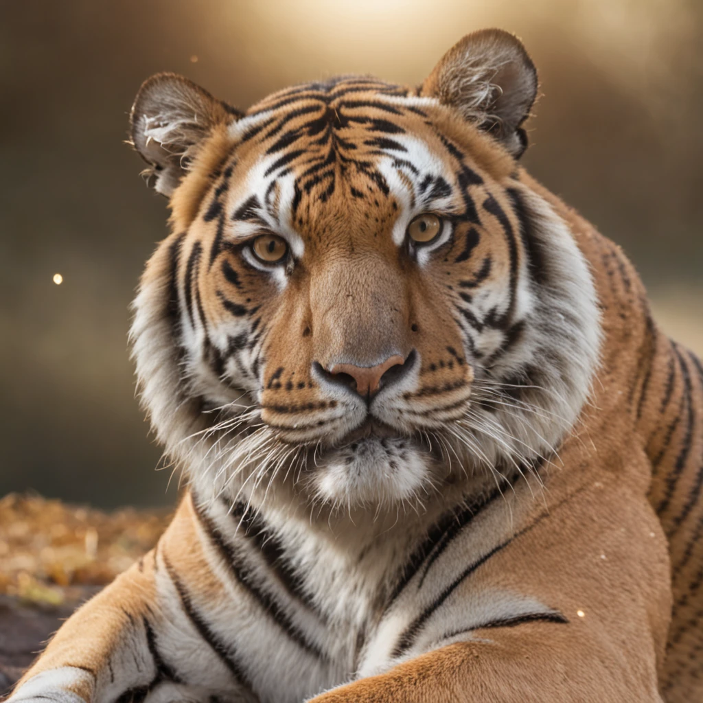 a tiger、one tiger、Moon on the first chord、Gold coins rain down, Surrealism, Realism, Verism, sparkle, cinematic lighting, sparkle, god rays, UHD, masterpiece, ccurate, super detail, high details, high quality, best quality, highres, anatomically correct