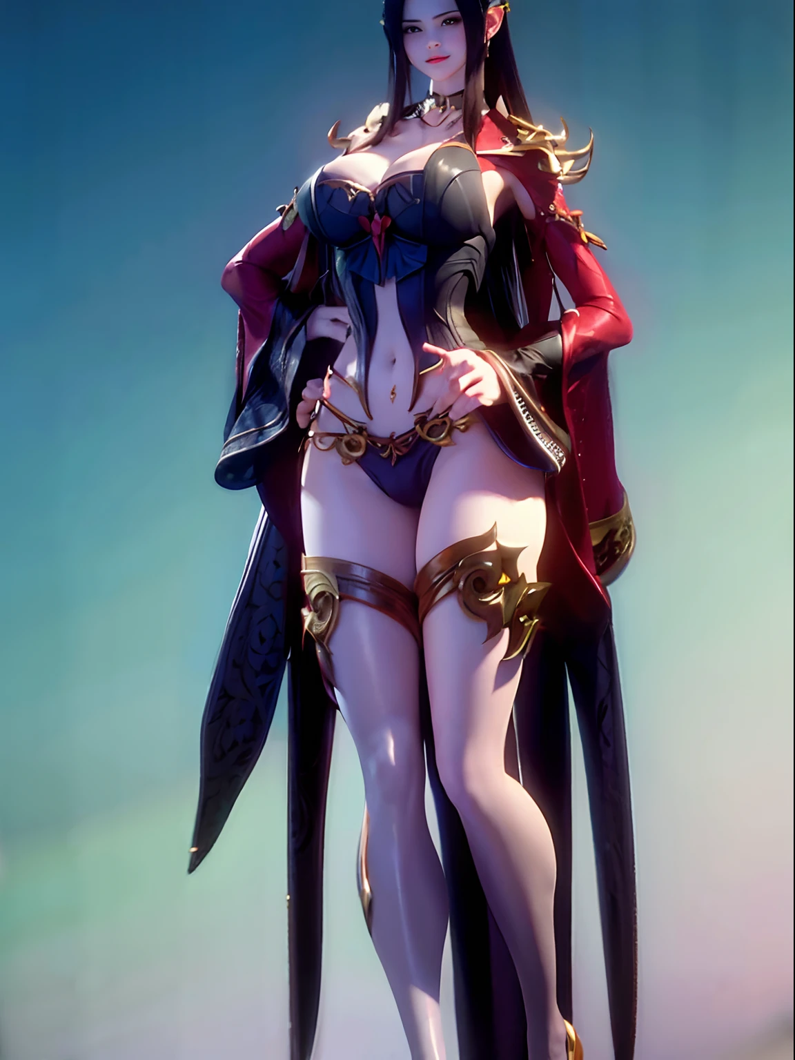 Full body,big body,big breasts,smille,underwear gain