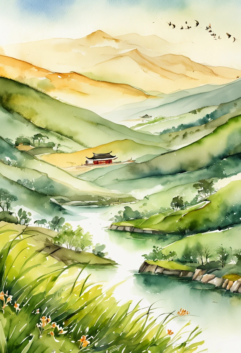 5 major tea mountains in Yunnan，Tea packaging，linear illustrations，Young fine gold thread，reasonable design, Clear lines, High- sharpness,Best quality, The is very detailed, tmasterpiece, offcial art, movie light effect, 4K
