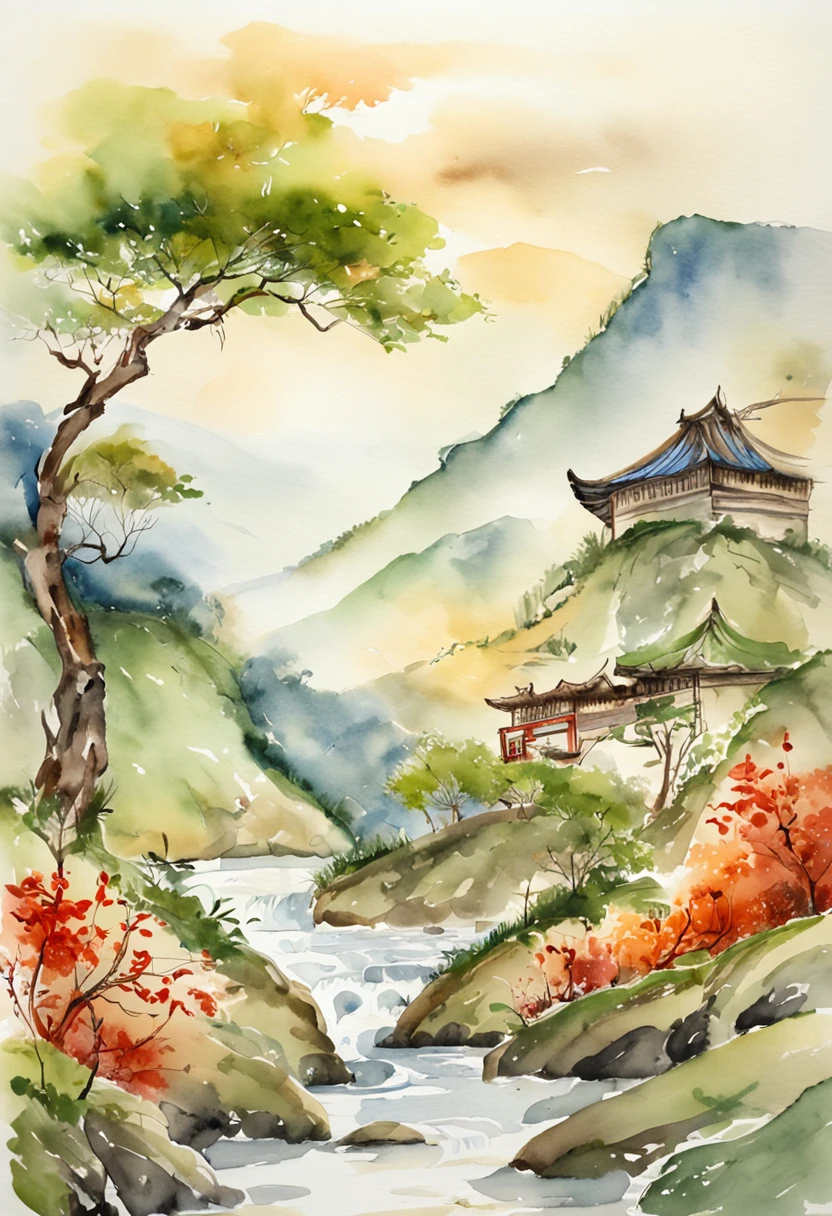 5 major tea mountains in Yunnan,Tea packaging,linear illustrations,Young fine gold thread,reasonable design, Clear lines, High- sharpness,Best quality, The is very detailed, tmasterpiece, offcial art, movie light effect, 4K