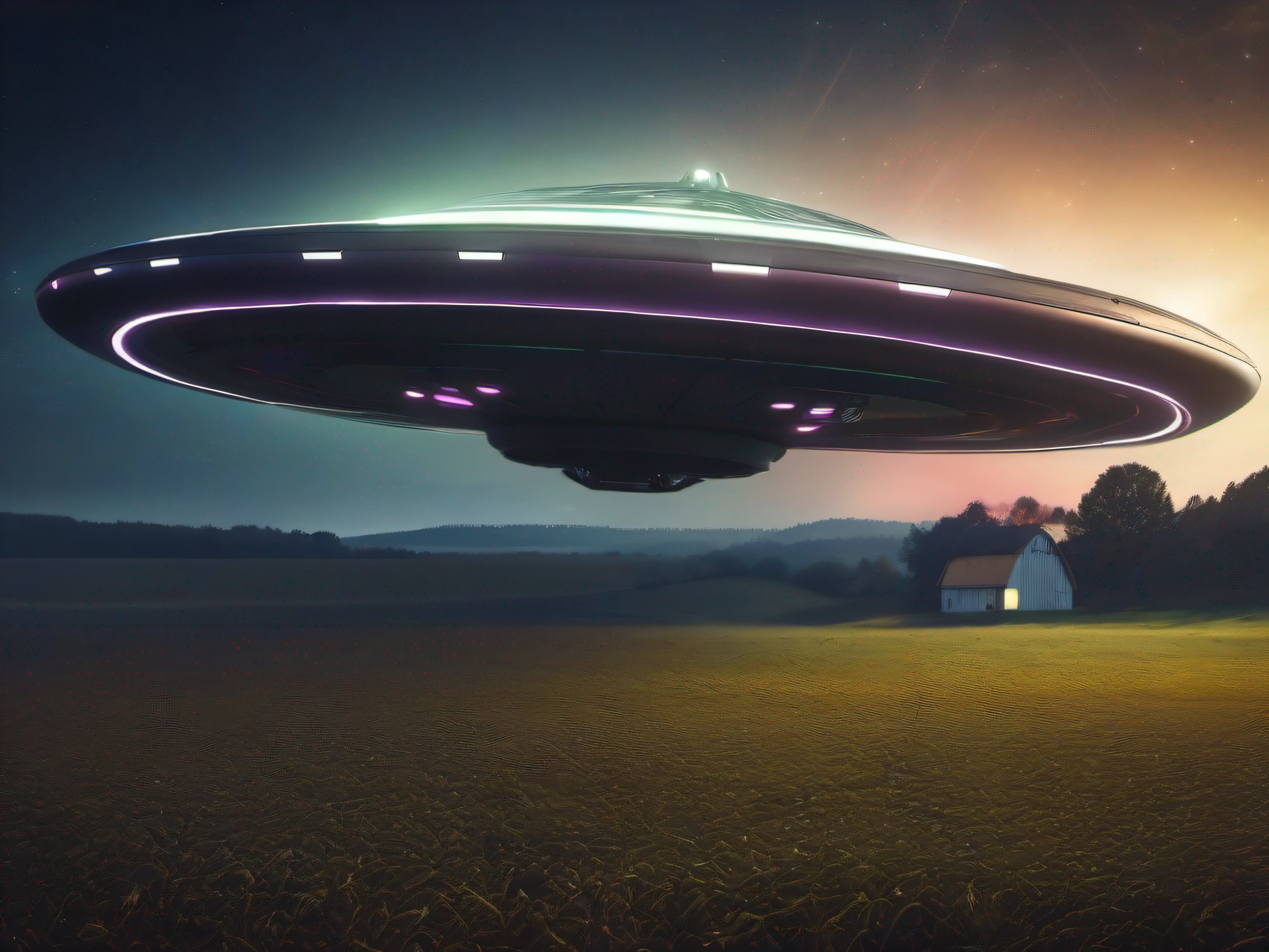 (masterpiece:1.2), (8k:1.2), (night:1.2), field, (UFO:1.3), (extraterrestrial:1.2), farm, light, (laser:0.8)