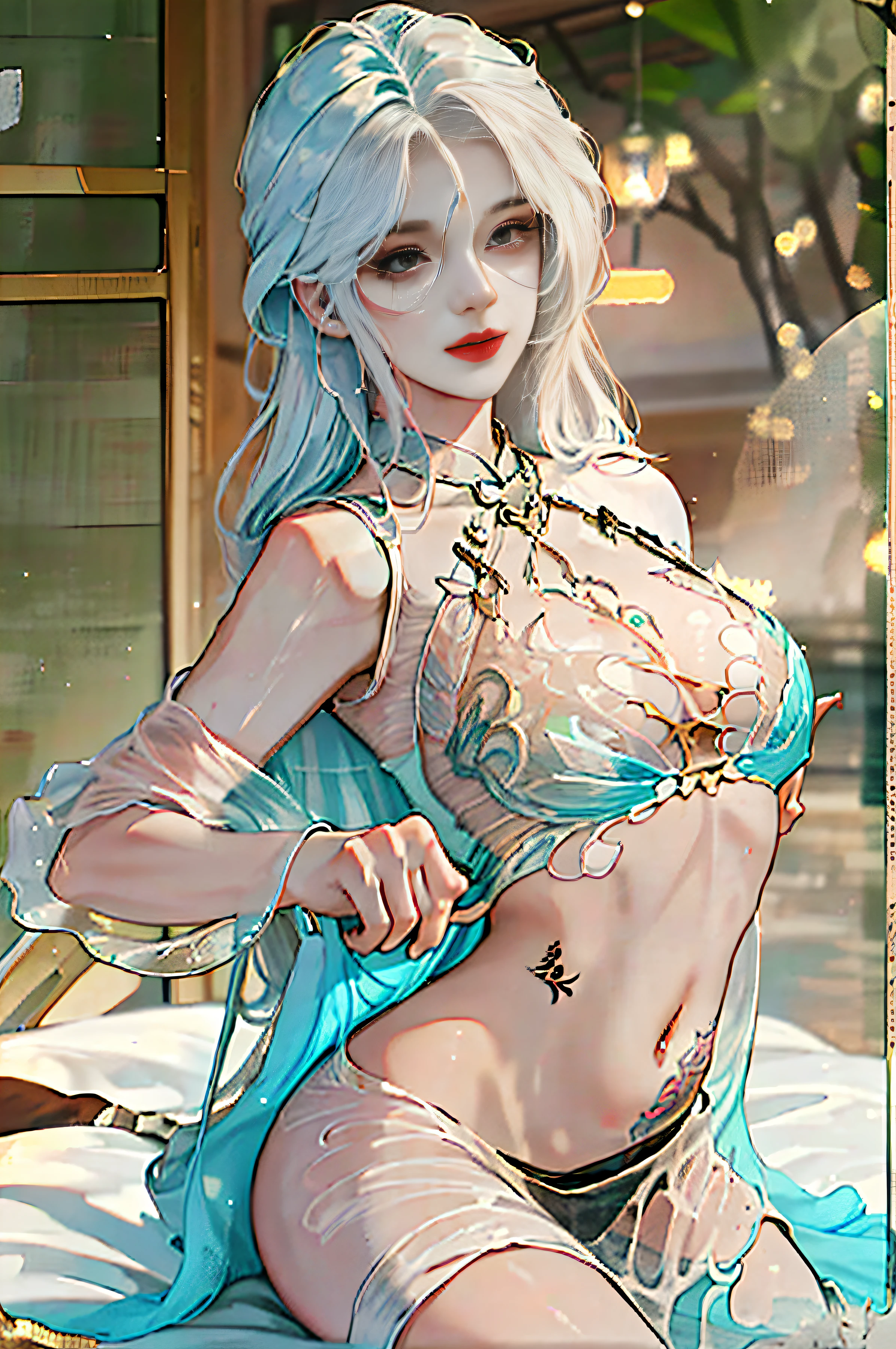 1 man,浴室,taking a shower,a wet body,Slept on a waterbed,spread their legs,no underwares,with no underpants,(Override the offending section,No violations:1.9999),(Casual hairstyle, No leakage of big breasts:1.2),(No clothing:1.8888),(NSFW:1.3),Striking navel,light in face, Radiant brown skin,Naturally perfect hands,Feminine and sexy pose,Moist body,smug expression, looking at viewert, see - through, see through, Slave chains,Slave collars,Tattoo of a pink peach heart on the belly,Tattoo all,Tattoos on the chest,heartthrob、heavy makeups,author:Antonio J. Manzanedo, author:Lee Jeffries Nikon, D850 Series, film stock photograph, Port Kodak 400 camera,F1.6 Photos, rich colours ,hyper realistic texture, Bright light, Unreal Engine trends, art stations,Live action stills 800, fisheyelens, Photos of the most beautiful works of art in the world,Best Rated on pixiv,Full body like,soft sun light,Best quality details,realisticlying,8K UHD,ultra - detailed,High-quality texture,complexdetails,Detailed textures,finedetail,high detal,extremaly detailed cg,High quality shadows,Detailed Beautiful and delicate face,Detailed Beautiful and delicate eyes,depth of fields,Ray traching,