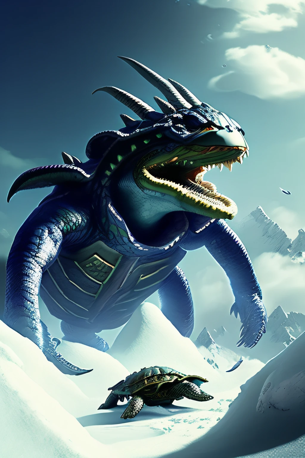 llustration perfect realistic portrait photorealistic anthro female kobold scalie on mountain, sun, snow, facial spikes ,black horn, animal genitalia, looking at viewer, spread pussy, pussy clear visible, blue scales, gold scales, white scales body, multicolored scales, multicolored body, 5 fingers 4 toes, beautiful red eye, white face, legs and arms, defined muscles, defined long sharp claws and teeth, scalie tail, hyperrealistic, ultradetailed, highly detailed hdr photo uhd high detail 4k, absurd res, detailed background, hi res, looking pleasured, tongue out, long tongue, long sharp teeth fangs, spiked collar, anatomically correct pussy, in heat, ???? detailed, ????, maid uniform, kneeling, by red-izak