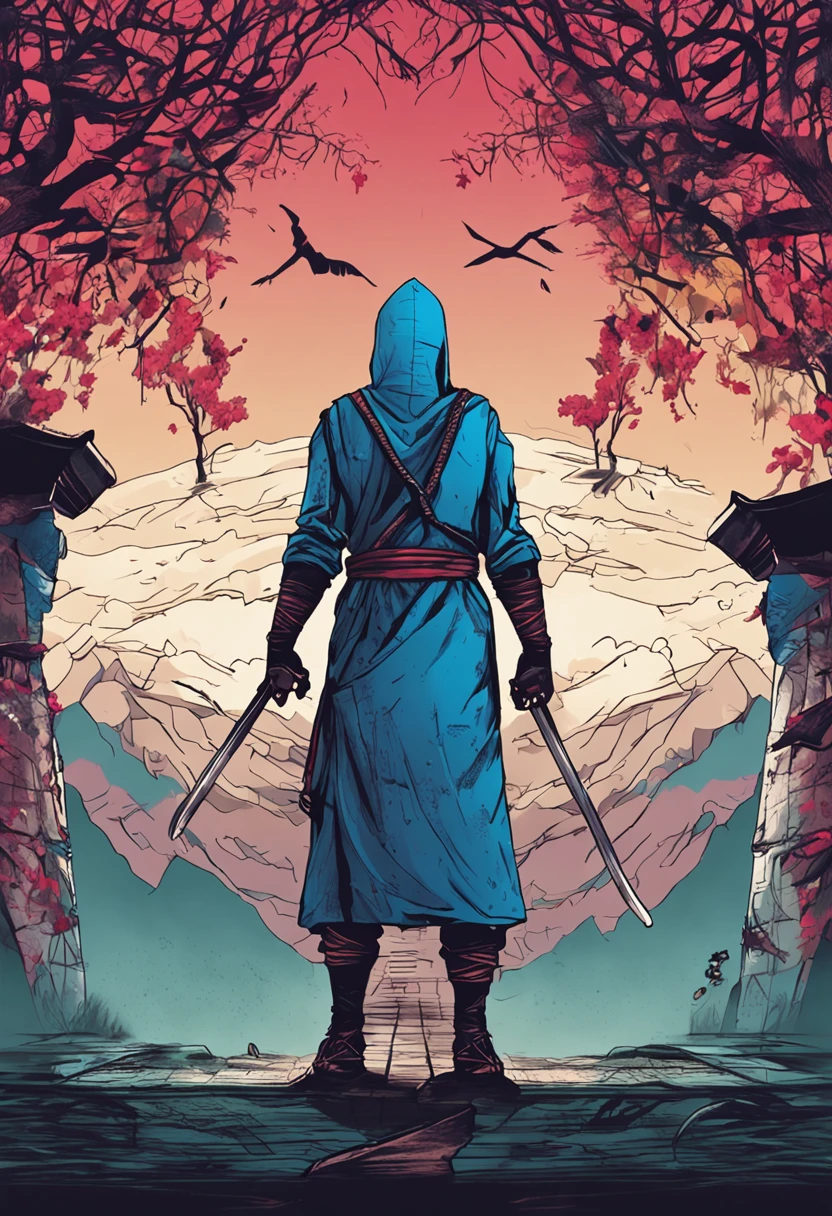 crie um ninja azul