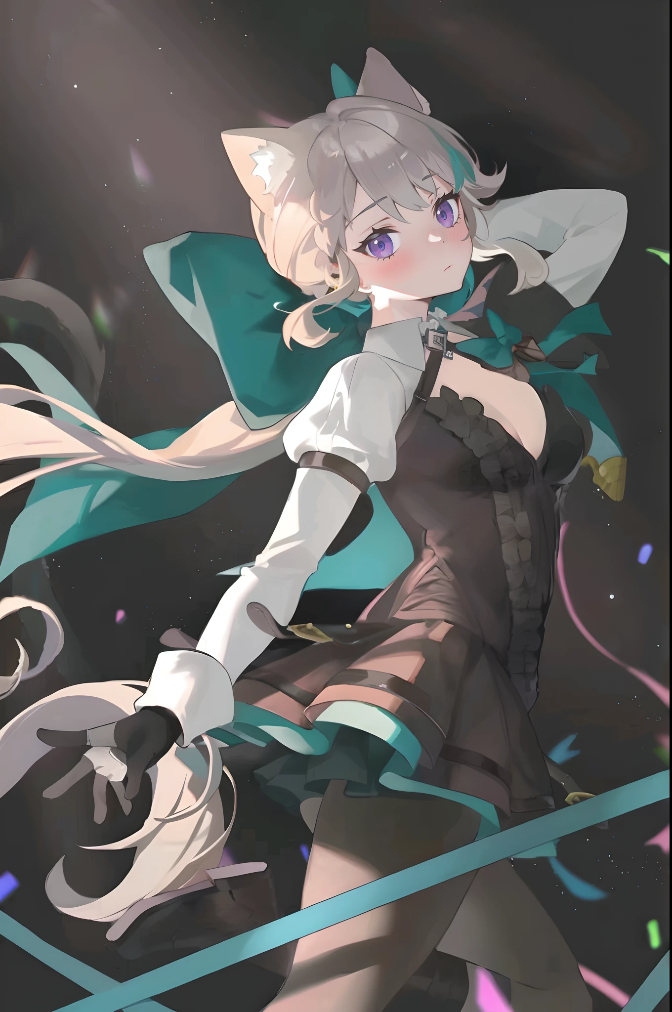 anime girl with a sword and a dress on, From Arknights, Ayaka Genshin impact, Guviz, from bravely default ii, Key anime art, from girls frontline, Splash art anime , Female protagonist 👀 :8, Guweiz in Pixiv ArtStation, trending on artstation pixiv, Guweiz on ArtStation Pixiv,4K分辨率