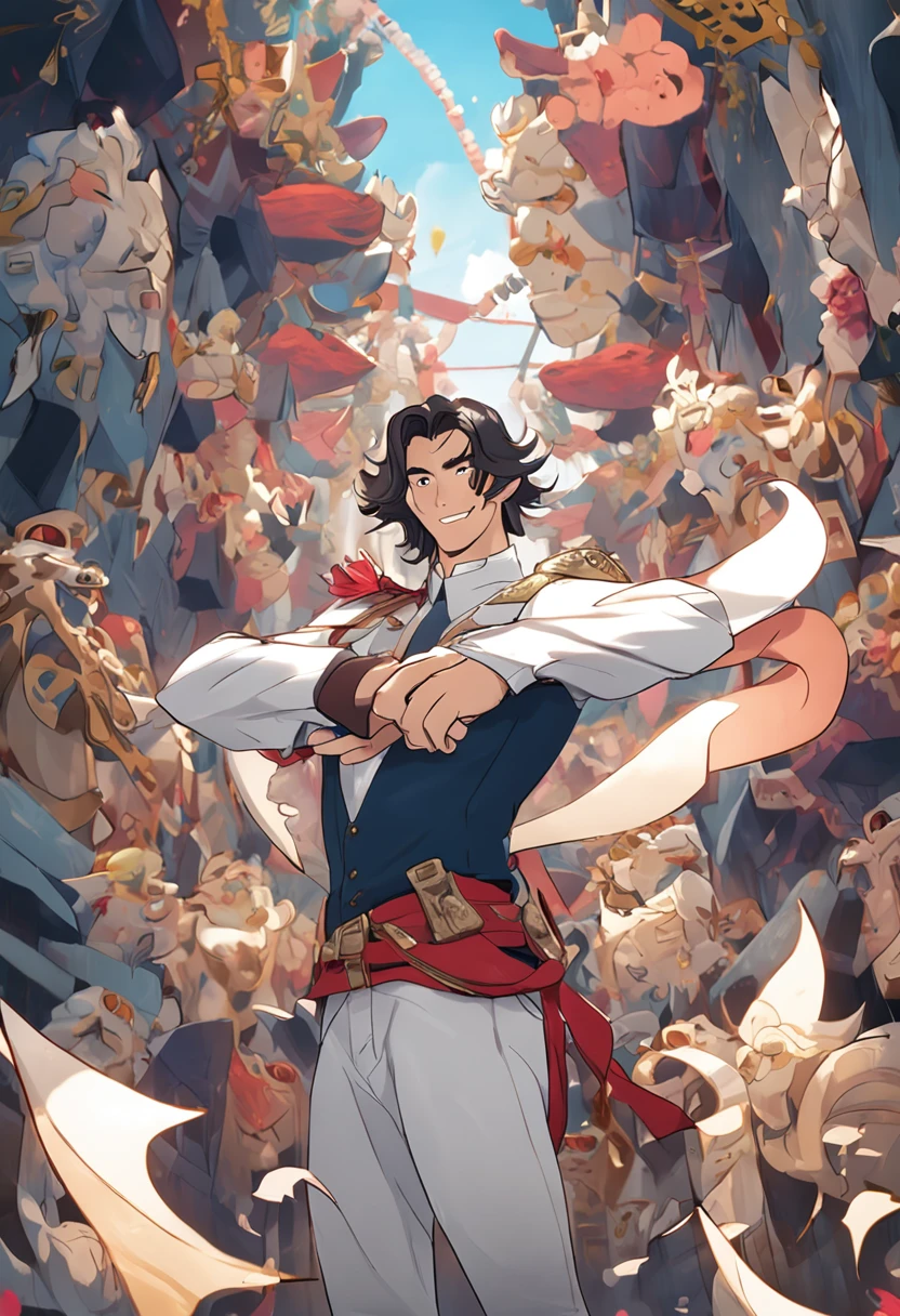 Li Shang is holding a white paper in his hand in the mermaid police,The contents of the white paper are:Join the Event Planning Department,Experience a happy life