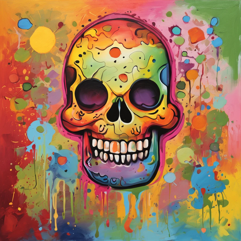 kawaii, sticker, skull cute, contour, colorful, vector