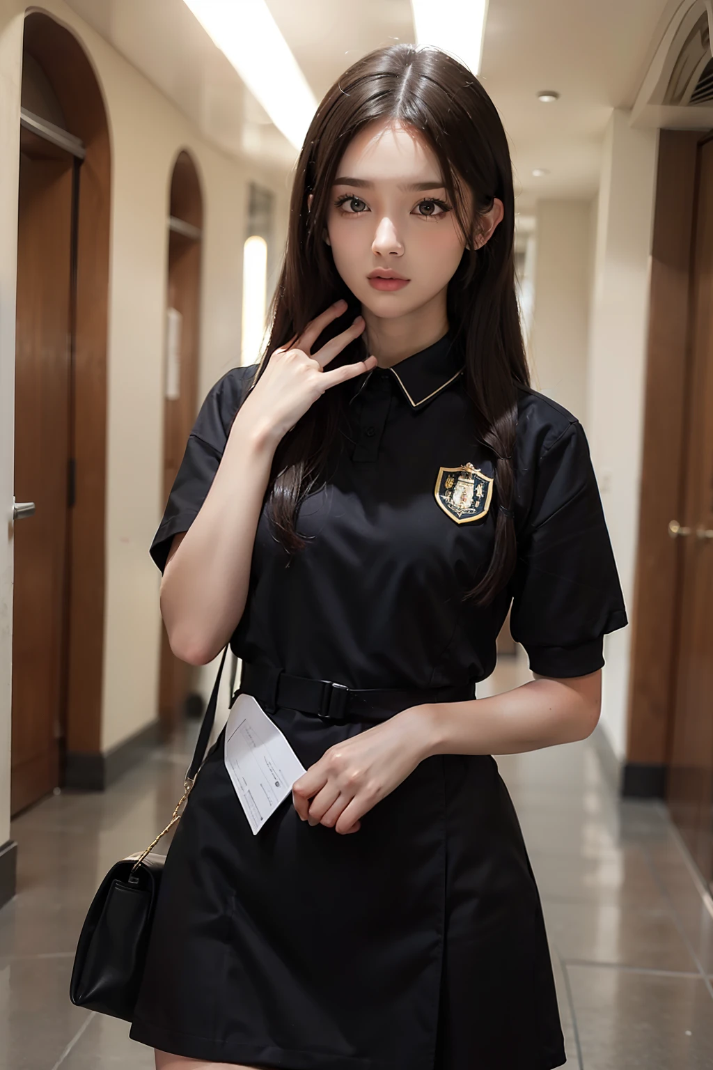 (8k, RAW photos, top quality, masterpiece: 1.2), ultra detailed, super resolution, (real, real photos: 1.37), portraits, high definition RAW color photos, professional photos, very detailed and beautiful, highly detailed, 8k wallpapers, amazing details, huge file size, official art, highly detailed CG Unity 8k wallpapers, highly detailed beautiful girls, highly detailed faces, very detailed eyes, very detailed skin, very detailed fingers, very detailed nose, very detailed detailed mouth, very beautiful face and eyes, ((full body)), tall beautiful woman relaxing in classroom wearing jersey, huge breasts, (: 1.23), JK, gym clothes, jersey, cute core, high school girl, korean girl, school, classroom, blackboard