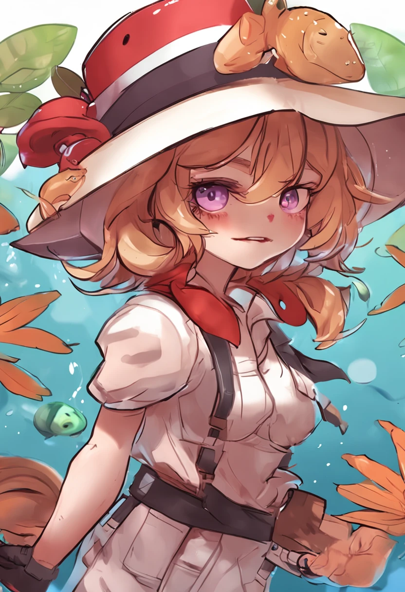 Chica de dibujos animados con sombrero y red de pesca, ((Shary)) Chica entrenadora de insectos, Usando un pescador 🧥, protagonista femenina 👀 :8, Chihiro! Fujisaki, Exploradora Femenina Mini Chica Linda, Fanart, Fanart oficial, Fanart de alta calidad, Personaje de Touhou, Abigail desde Stardew Valley, Retrato de cuerpo entero de un corto!, Estilo en estilo anime ghibli, resina,Characters of the Q version