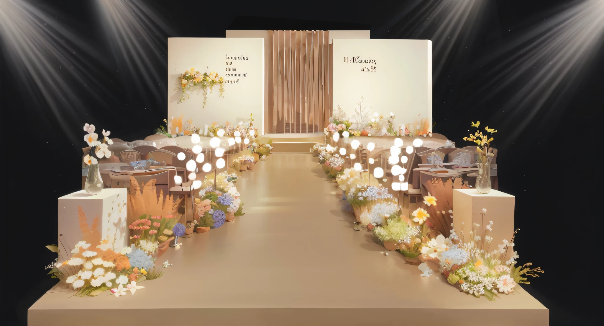(((foster and partners,artist impression,artistic impression,Hamish MacDonald,Carey Morris,David Brewster,Higher detail illustration,Helen Berman,illustratio,A detailed illustration,Nick Fudge,Warren Mahi,artist impression))),Wedding design,Renderings,3Drenderingof,lot of flowers
