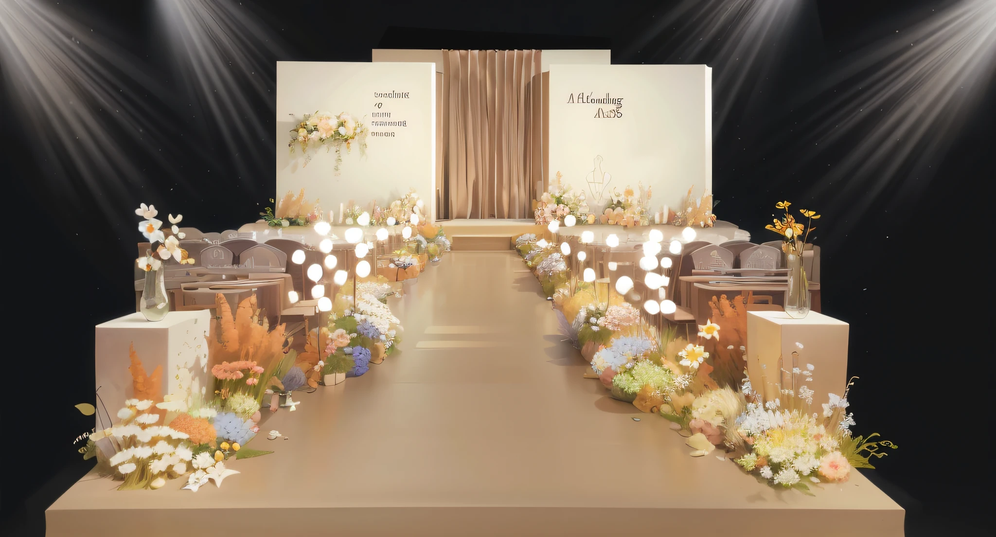 (((foster and partners,artist impression,artistic impression,Hamish MacDonald,Carey Morris,David Brewster,Higher detail illustration,Helen Berman,illustratio,A detailed illustration,Nick Fudge,Warren Mahi,artist impression))),Wedding design,Renderings,3Drenderingof,lot of flowers