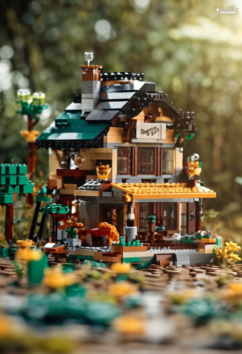 Lego brick scene，Heat and solar terms，Summer is getting cooler，farm land，ultra-realistic image，Real-world scenarios，8K分辨率，Meticulous and minimalist environment，The is very detailed，top-quality，artsy photography，Chinese pastoral style，Miniature scenes，Cinematic texture ，ISO 100，