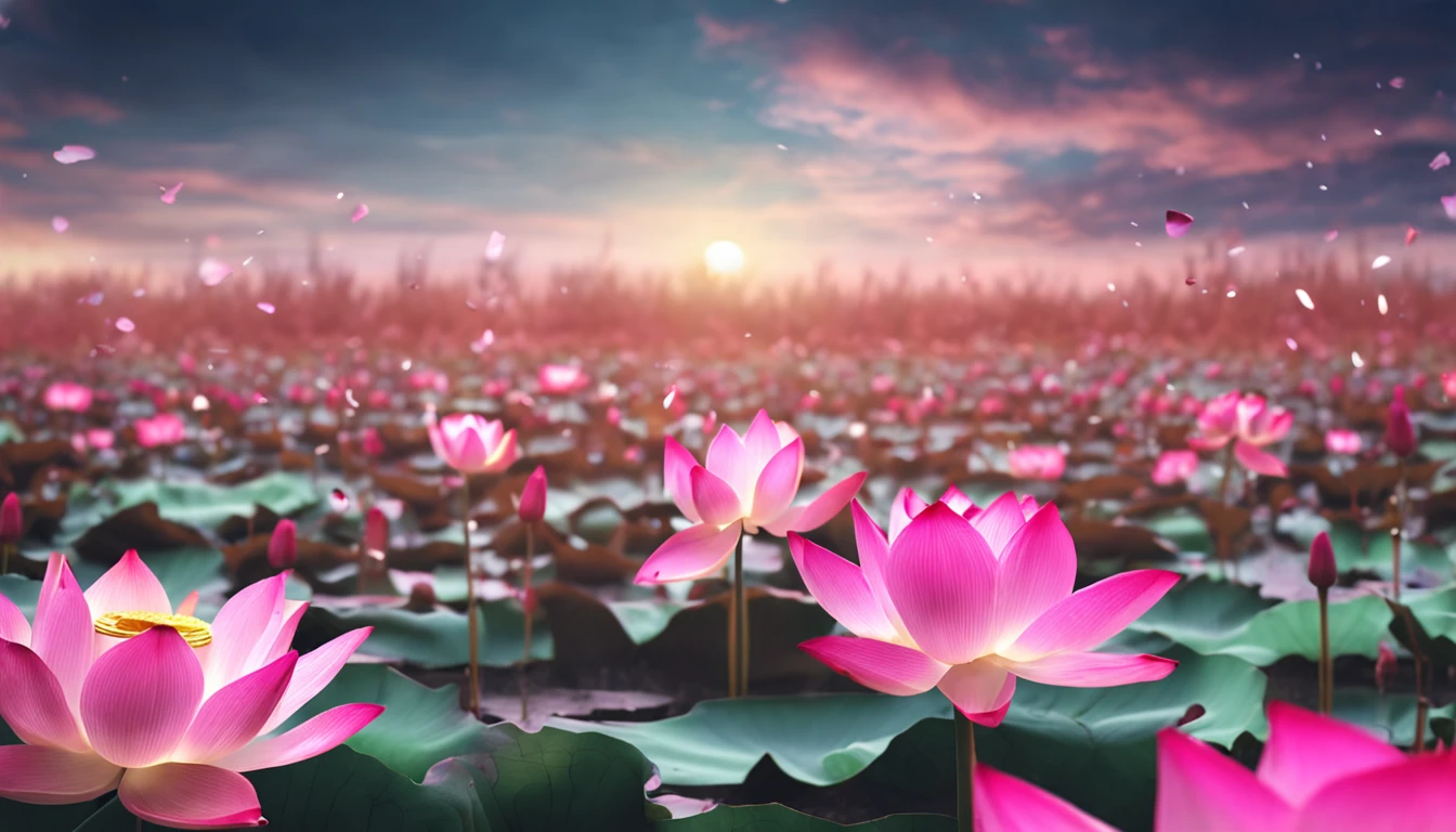 lotus flower,probity,Background with,Simple landscape screen,A white space