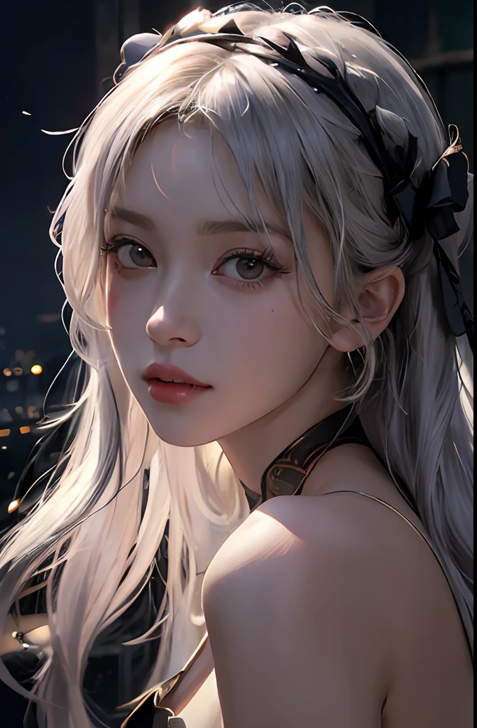 a close up of a woman with white hair and a white mask, beautiful character painting, guweiz, artwork in the style of guweiz, white haired deity, by Yang J, epic exquisite character art, stunning character art, by Fan Qi, by Wuzhun Shifan, guweiz on pixiv artstation