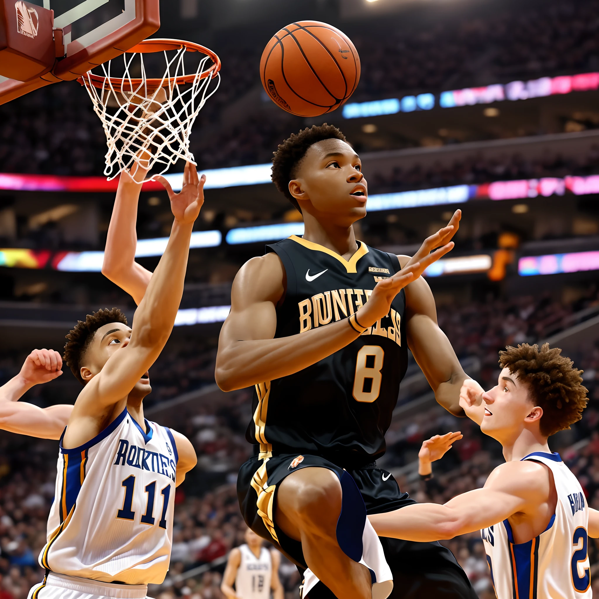 Bryant carried the trophy and played basketball