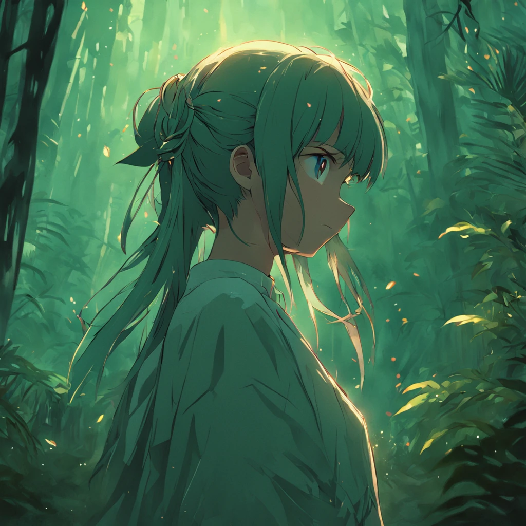 A mystical figure, of the Amazon rainforest, lenda, estilo realista, 8k, :: style realista