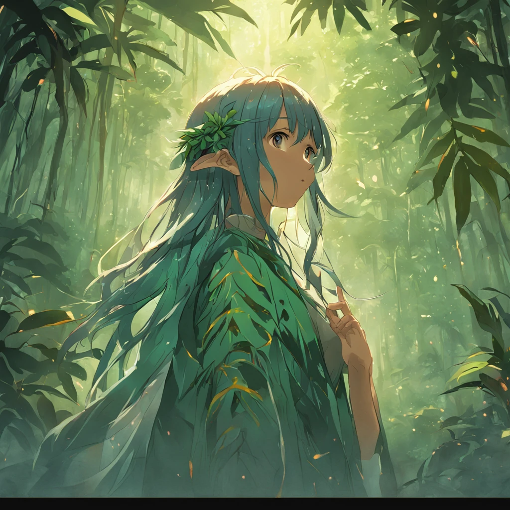 A mystical figure, of the Amazon rainforest, lenda, estilo realista, 8k, :: style realista